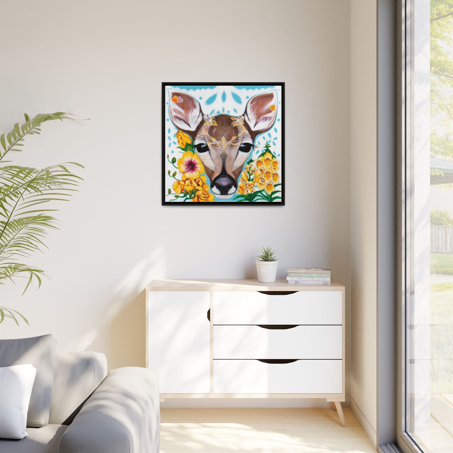 "Gentle Prince" Framed Canvas Fine Art Reproduction by Zabrina Fine Art