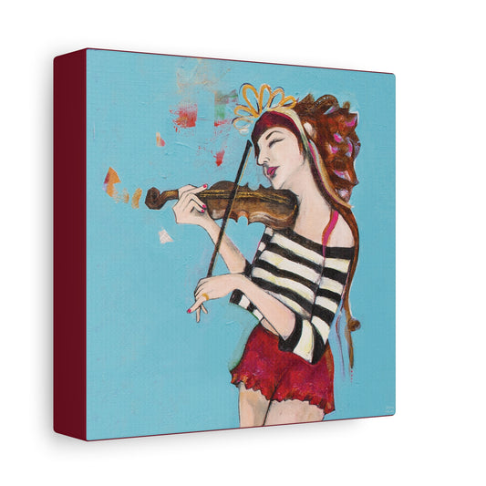 "The Violinist" Unframed Canvas Red Edge Reproduction by Zabrina Fine Art