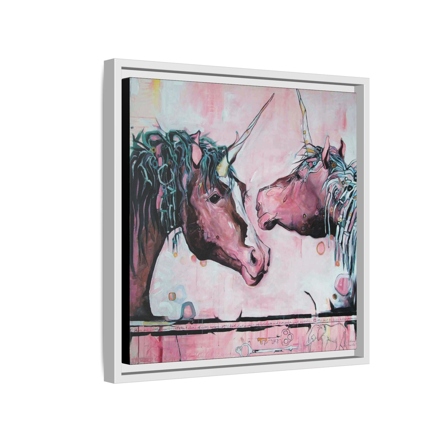"Unicorns Are Real" Framed Canvas Fine Art Reproduction by Zabrina Fine Art