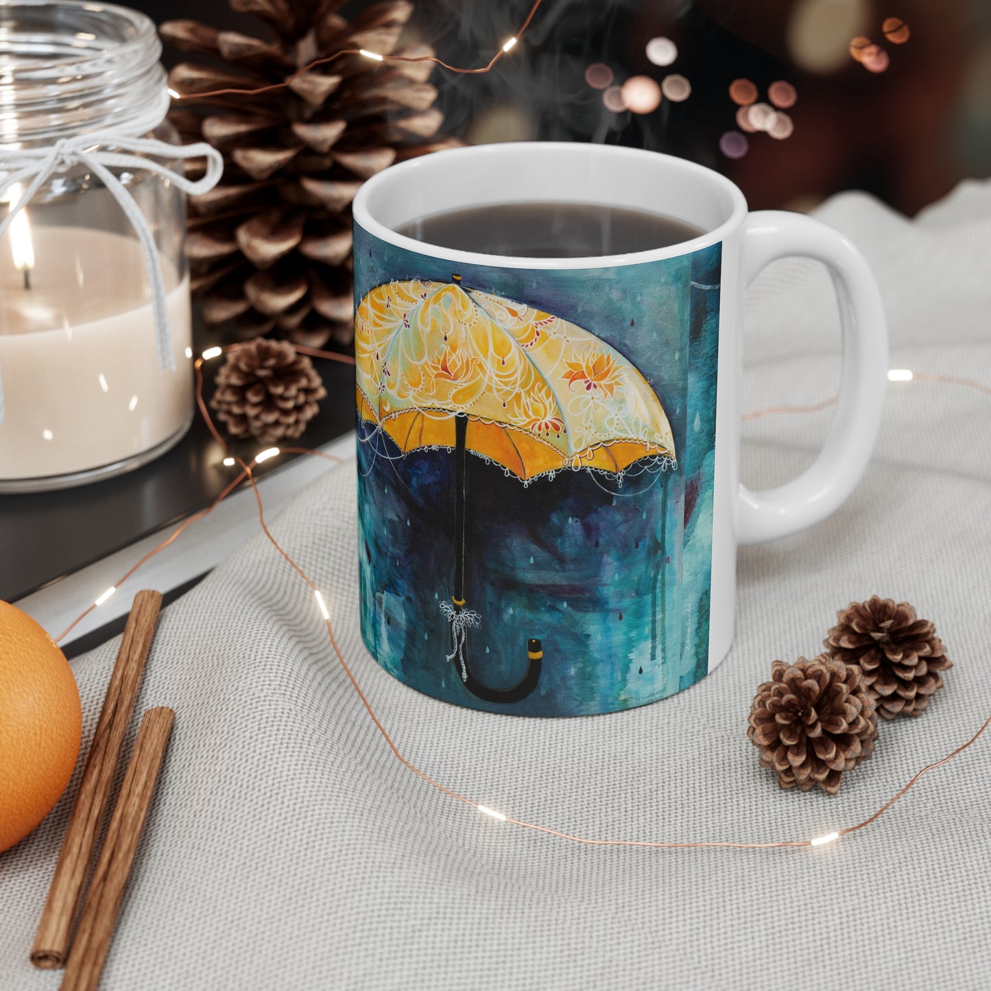 "Rain Glow" Ceramic Mug by Zabrina Fine Art