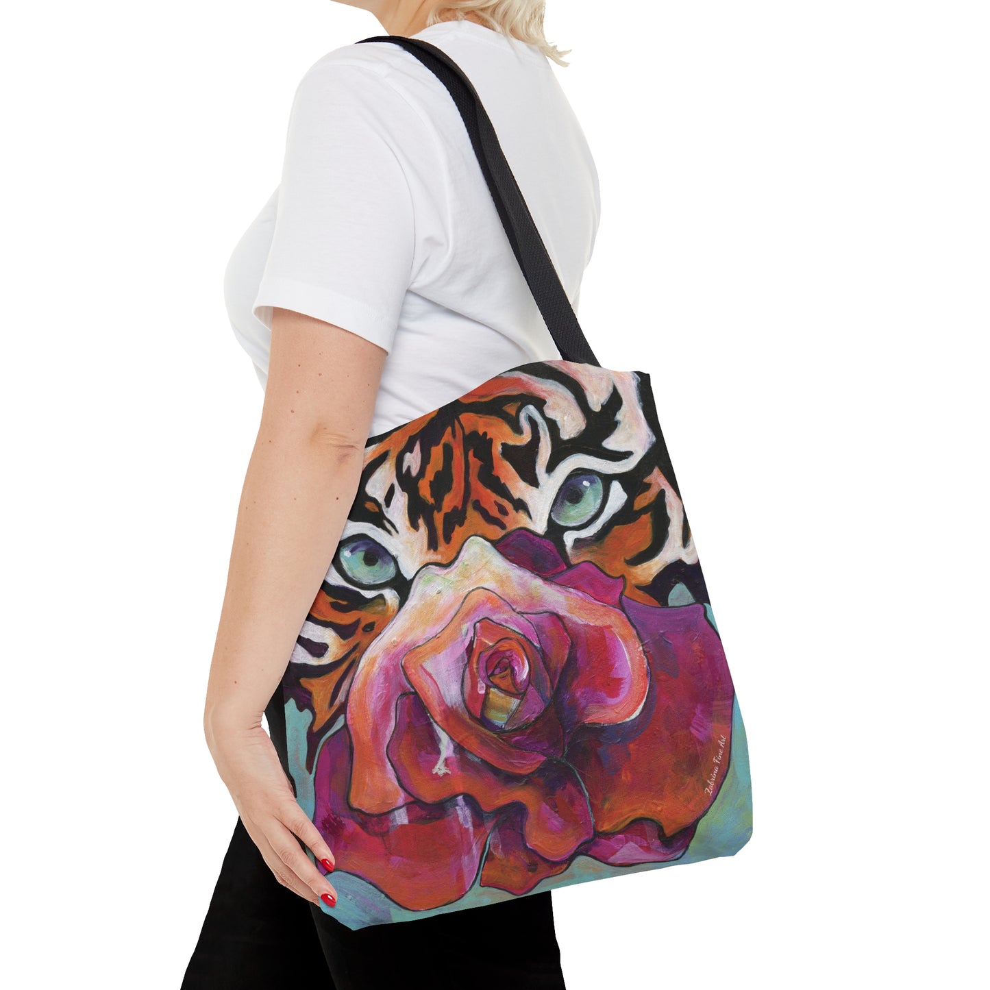 "Tiger Rose" Tote Bag by Zabrina Fine Art