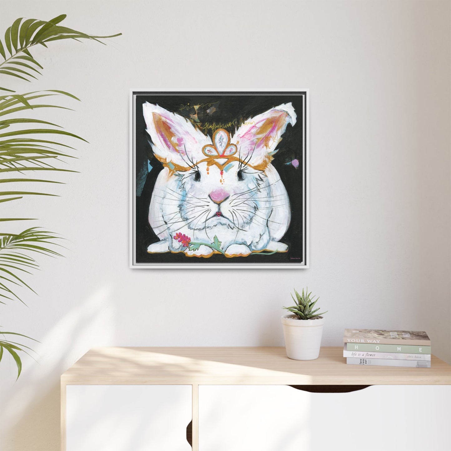 "Princess Fluffy Butter" Framed Canvas Fine Art Reproduction by Zabrina Fine Art