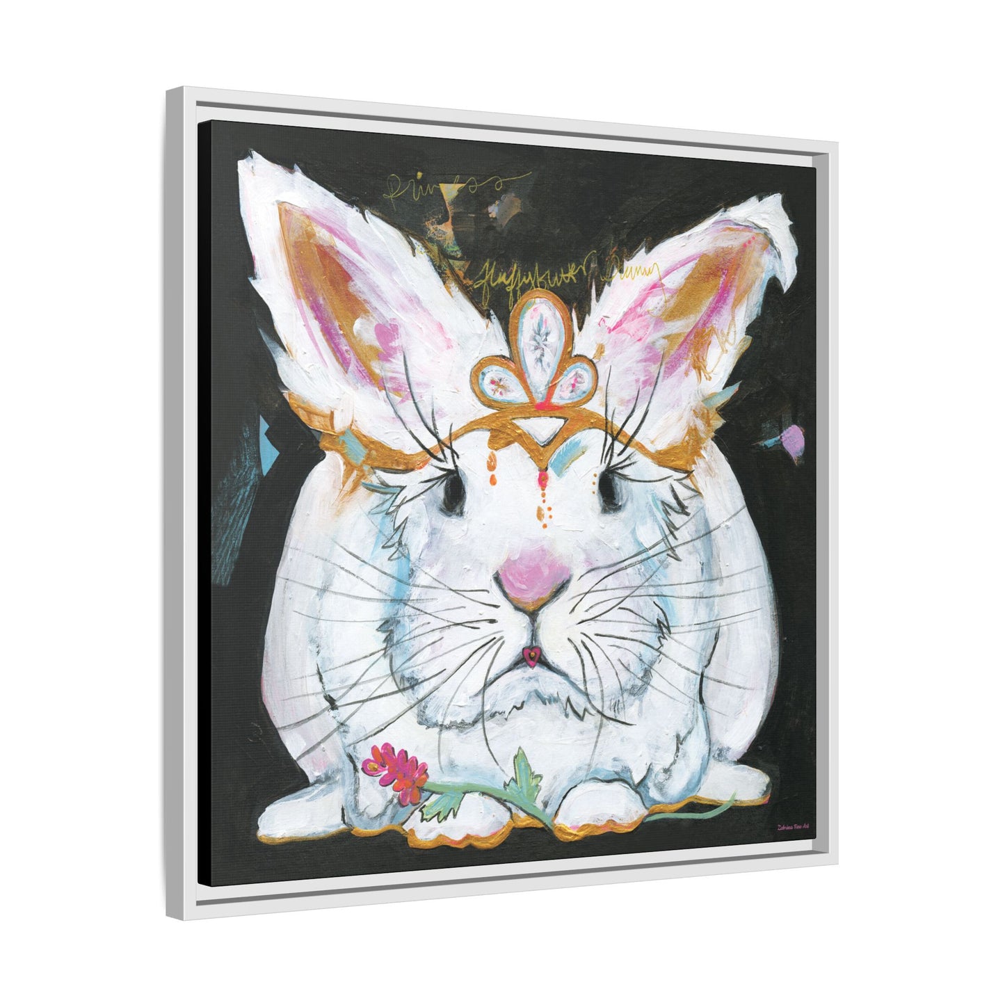 "Princess Fluffy Butter" Framed Canvas Fine Art Reproduction by Zabrina Fine Art