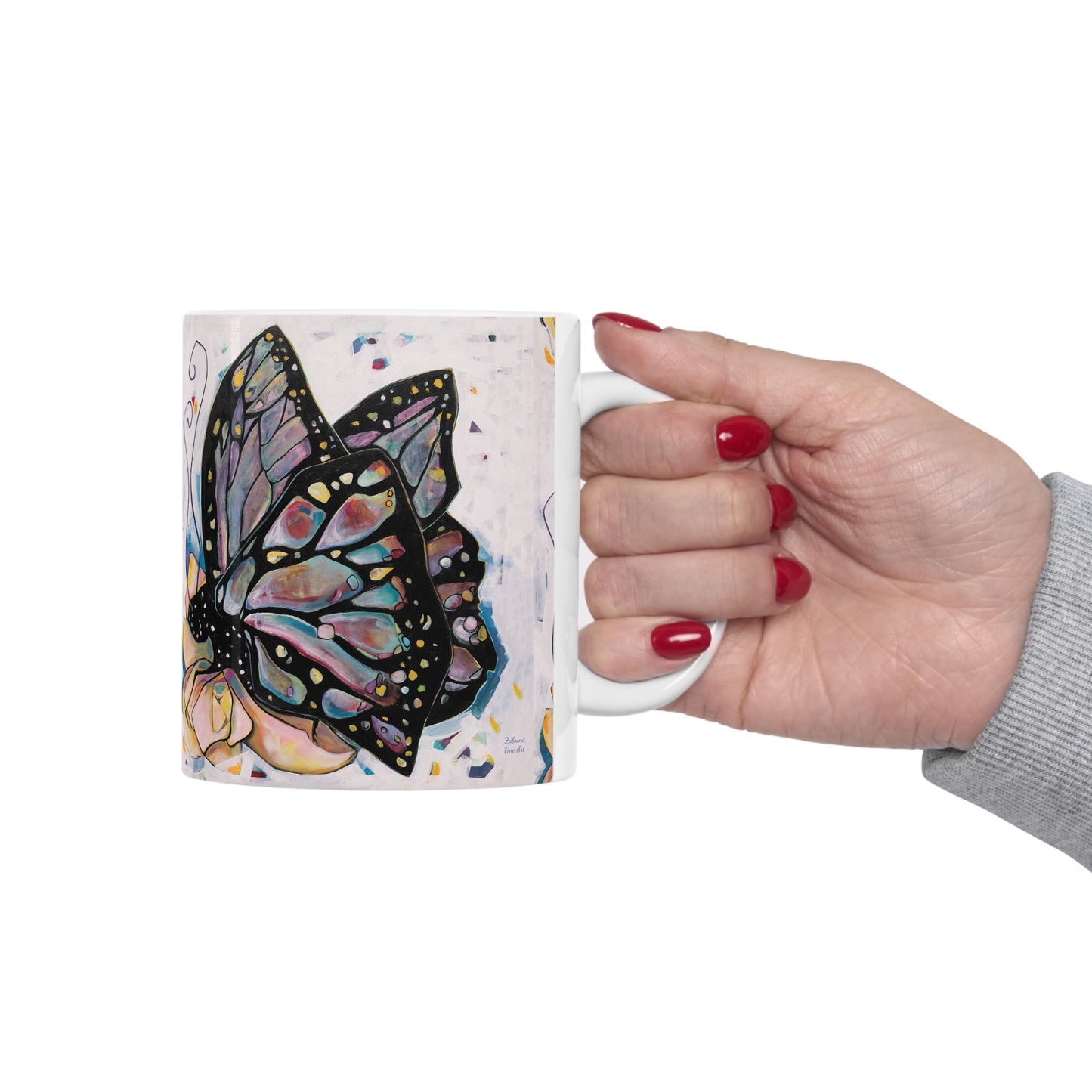 "Butterfly for Brook" Ceramic Mug by Zabrina Fine Art