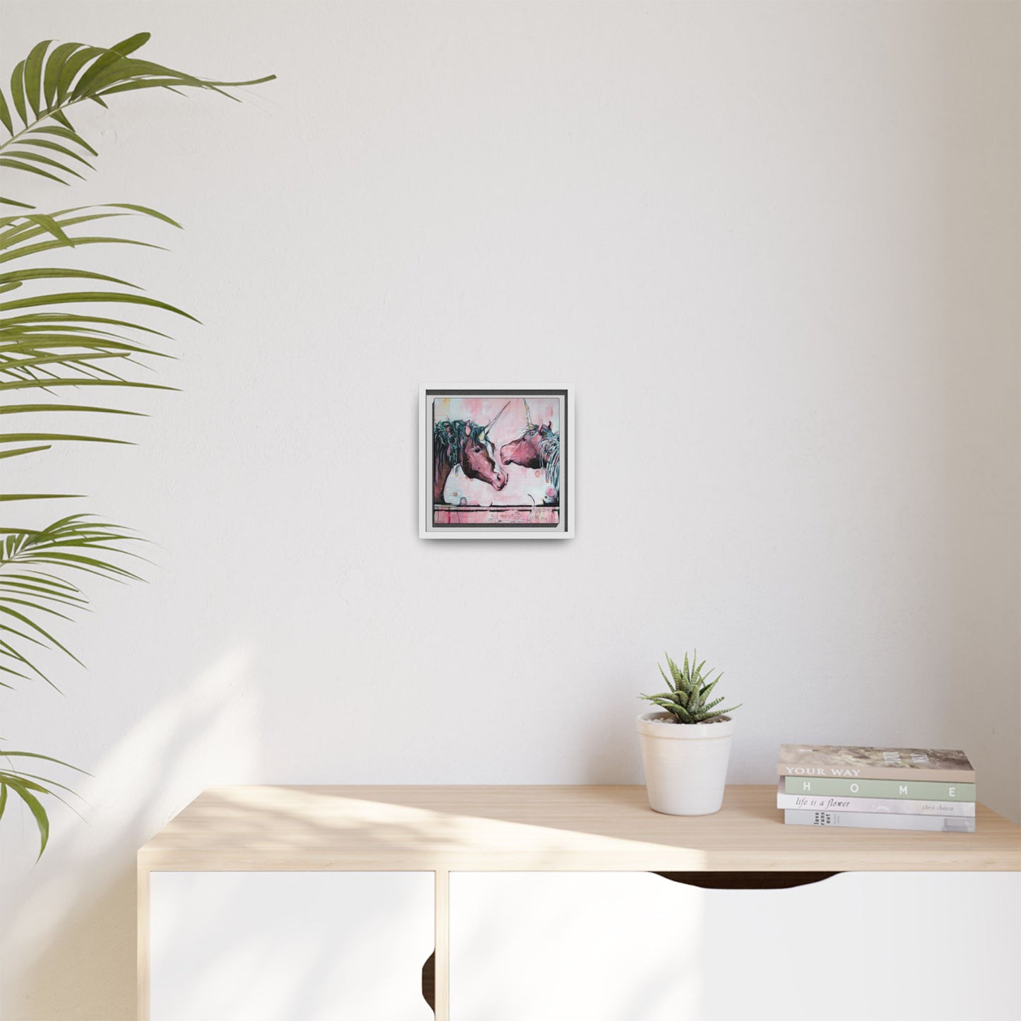 "Unicorns Are Real" Framed Canvas Fine Art Reproduction by Zabrina Fine Art