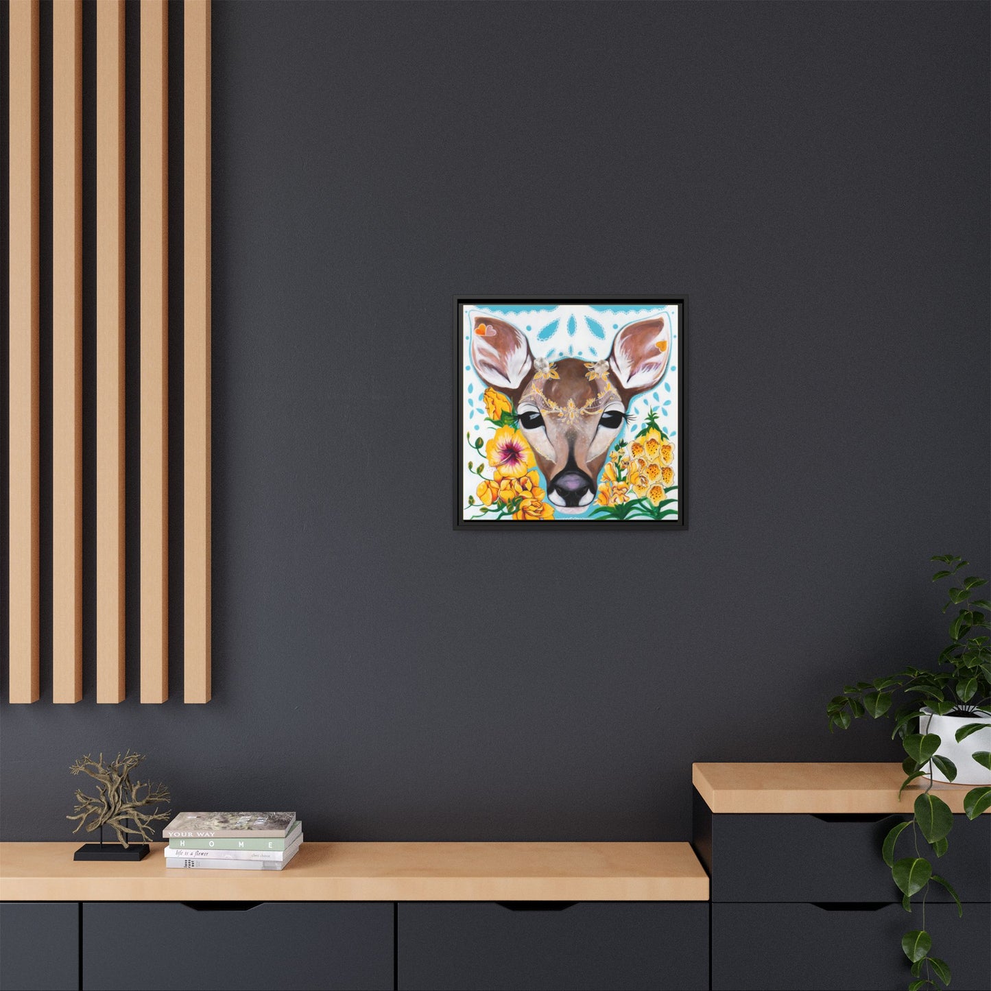 "Gentle Prince" Framed Canvas Fine Art Reproduction by Zabrina Fine Art