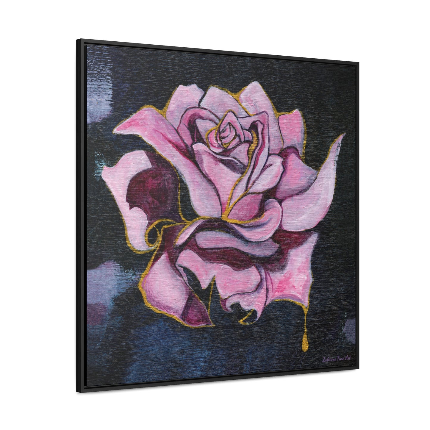 "Gilded Rose" Framed Canvas Fine Art Reproduction by Zabrina Fine Art