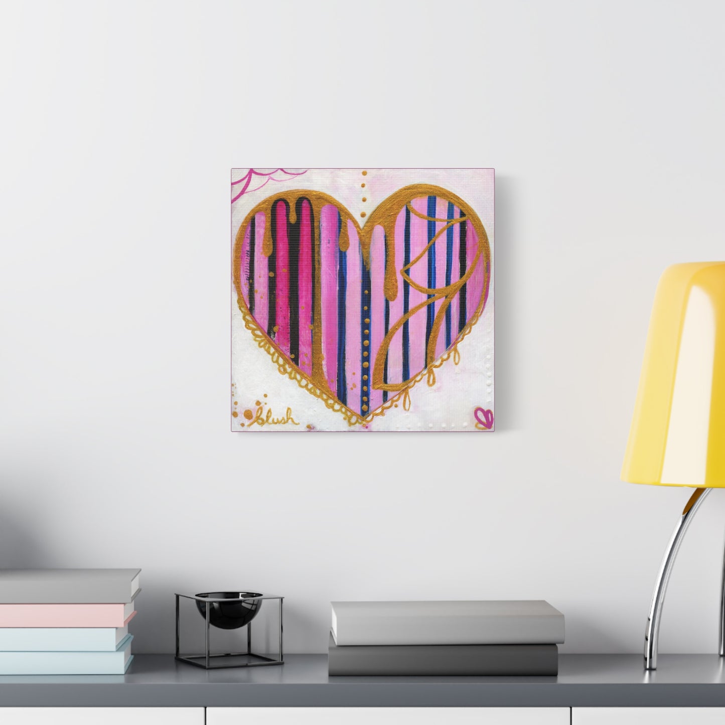 "Blush" Unframed Canvas Hot Pink Edge Reproduction by Zabrina Fine Art