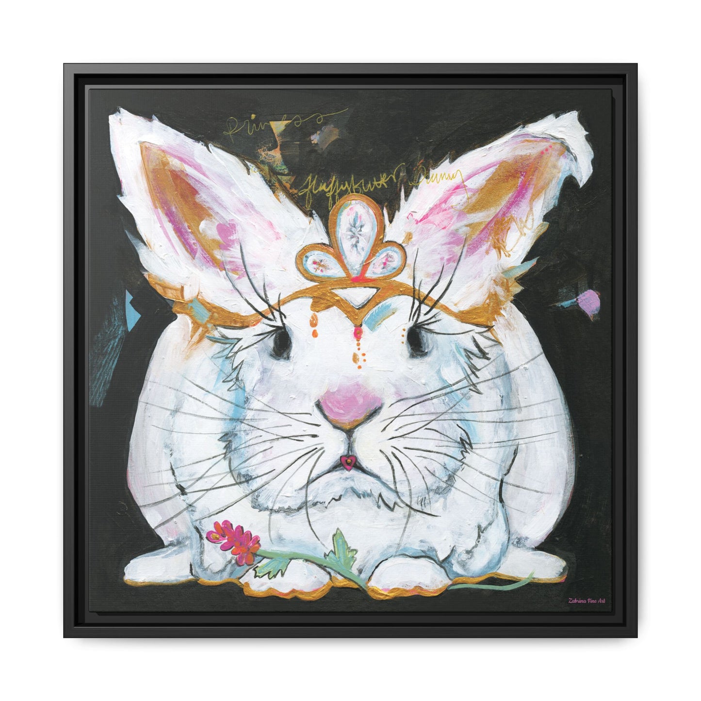 "Princess Fluffy Butter" Framed Canvas Fine Art Reproduction by Zabrina Fine Art