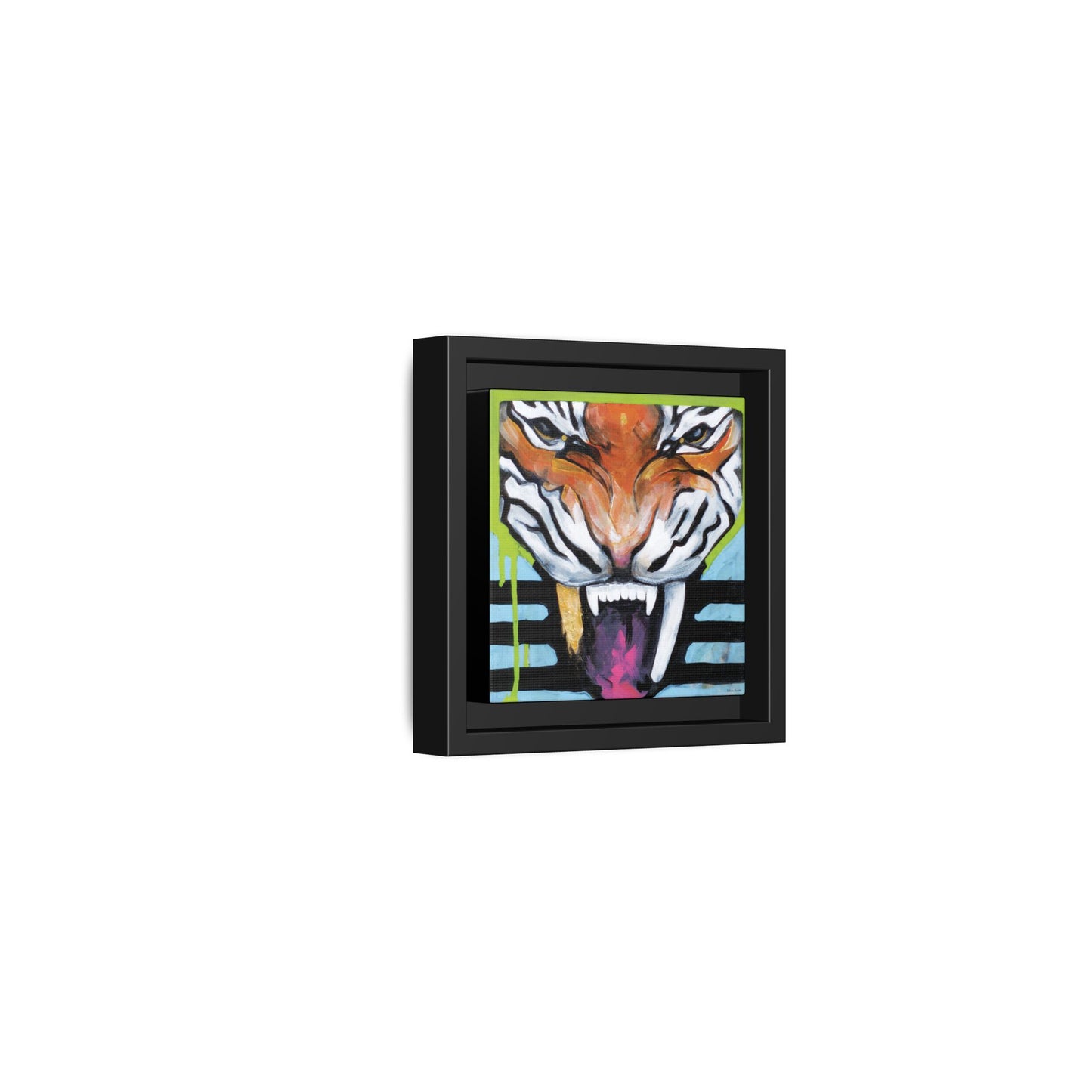 "Tiger Fang" Framed Canvas Fine Art Reproduction by Zabrina Fine Art