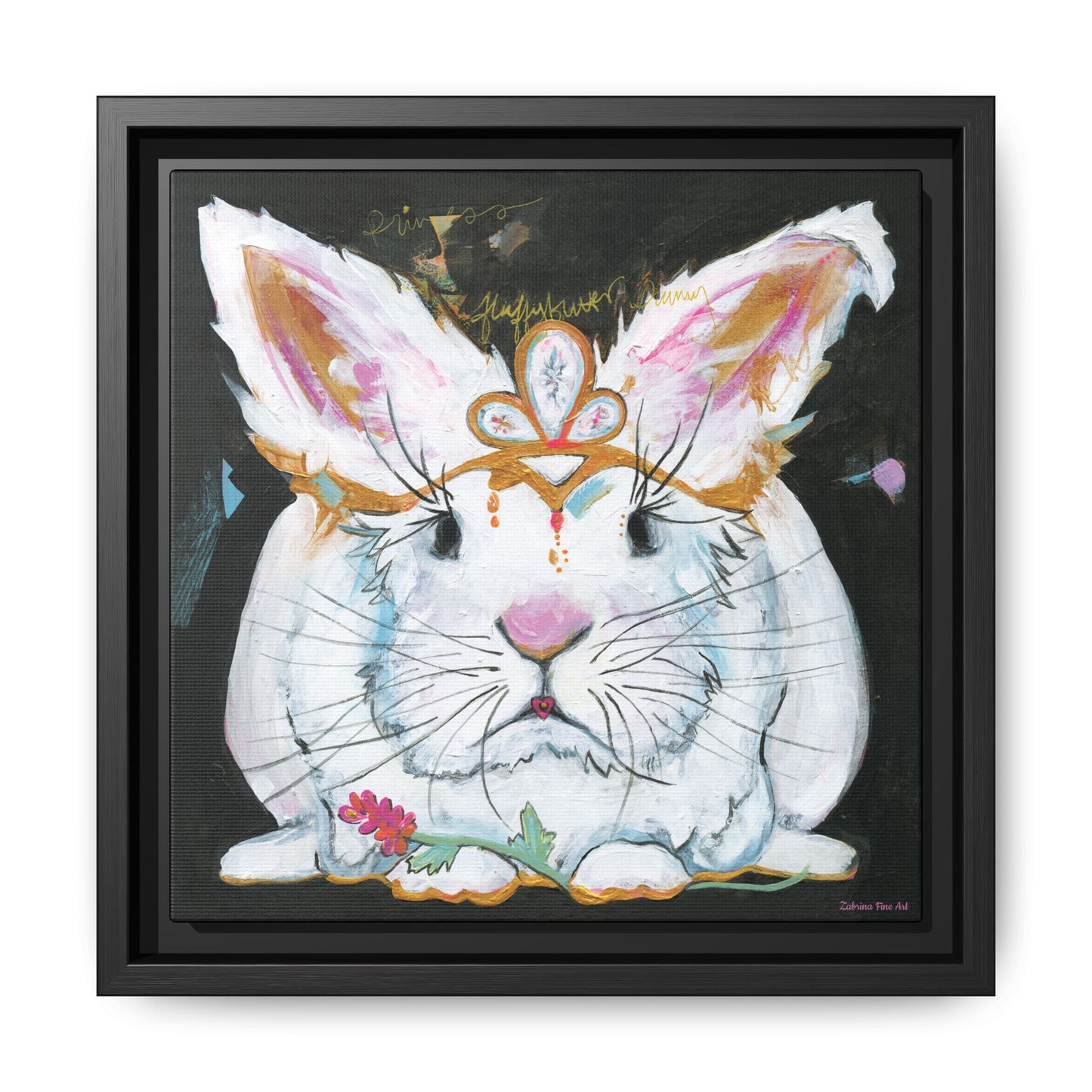 "Princess Fluffy Butter" Framed Canvas Fine Art Reproduction by Zabrina Fine Art