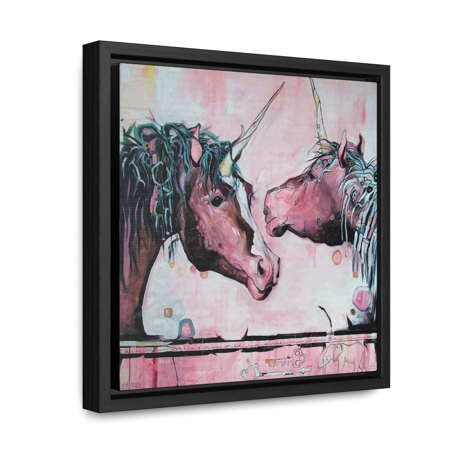 "Unicorns Are Real" Framed Canvas Fine Art Reproduction by Zabrina Fine Art