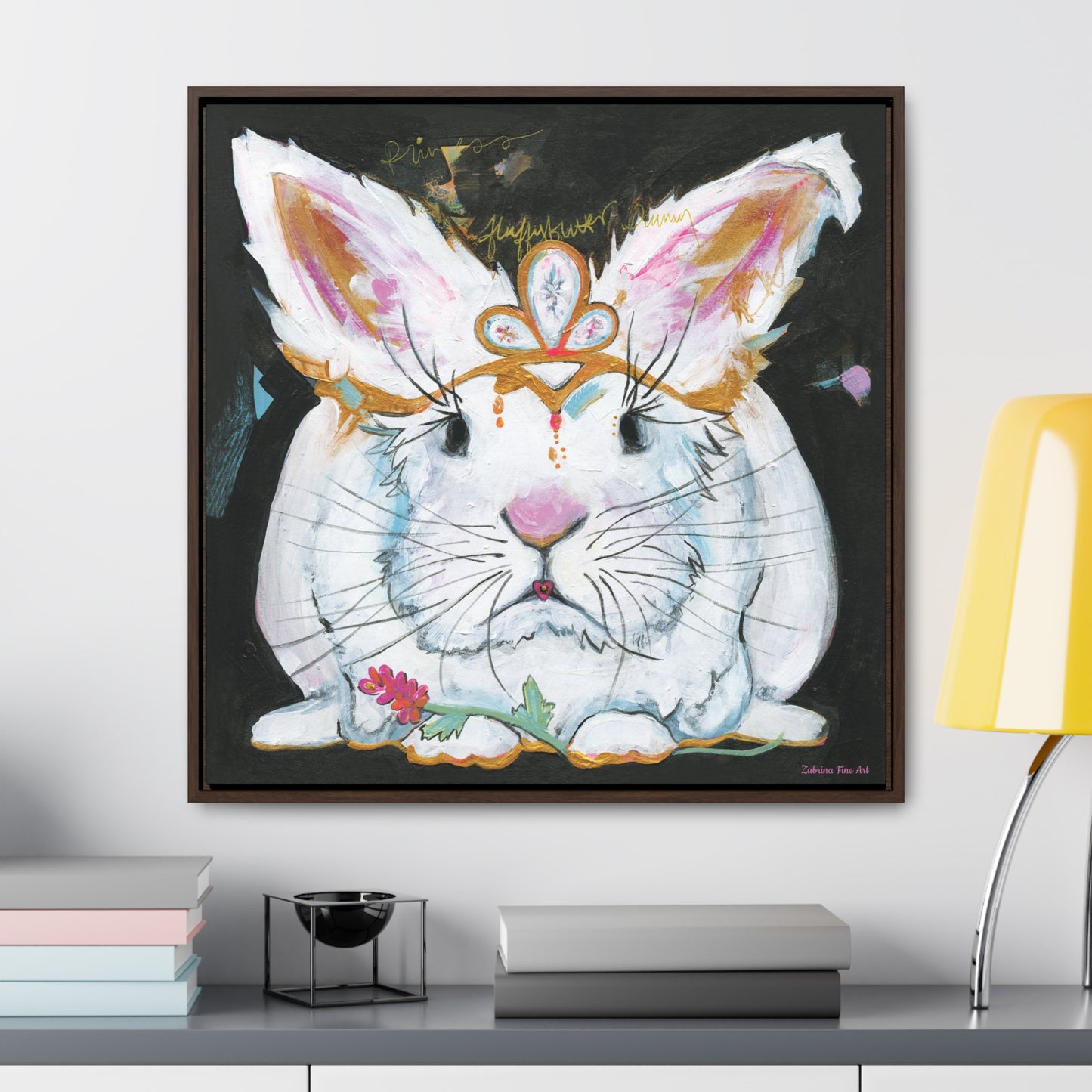 "Princess Fluffy Butter" Framed Canvas Fine Art Reproduction by Zabrina Fine Art