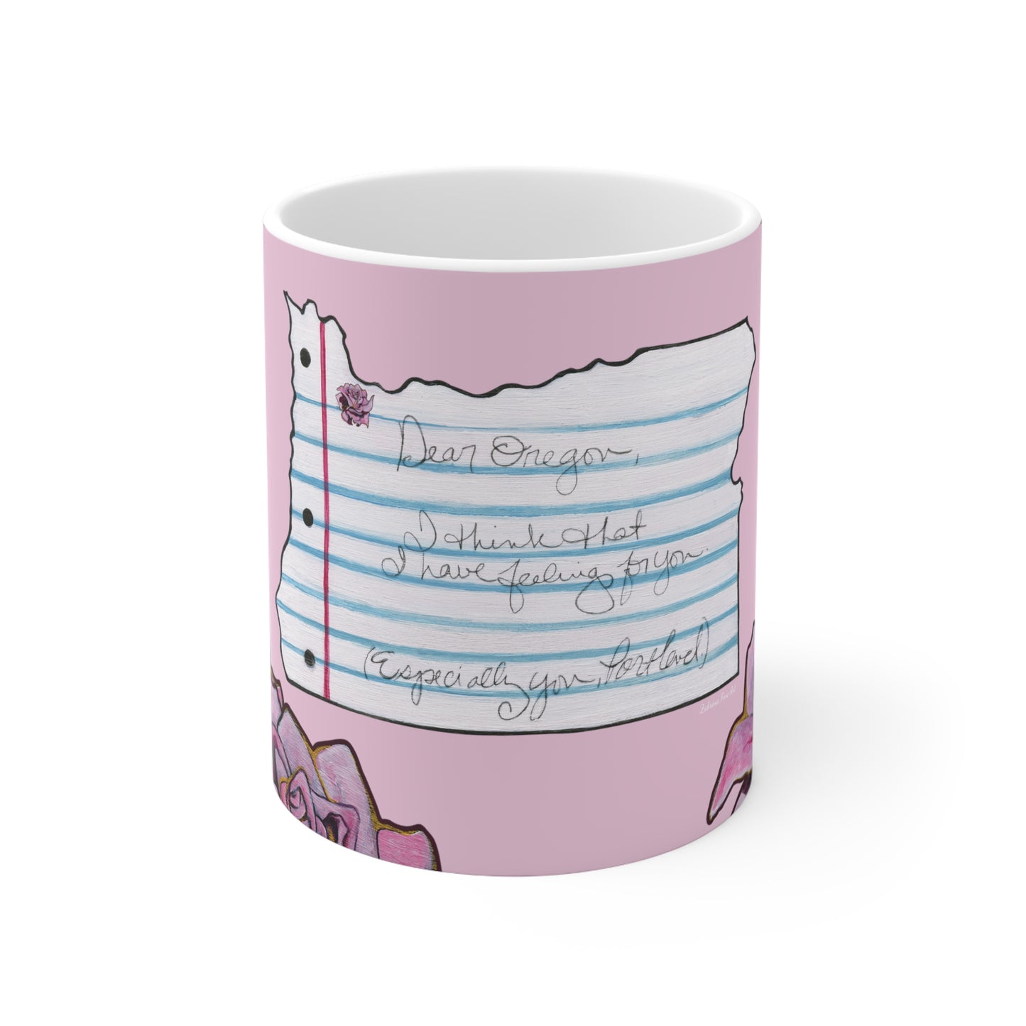 "Dear Oregon" Ceramic Mug by Zabrina Fine Art