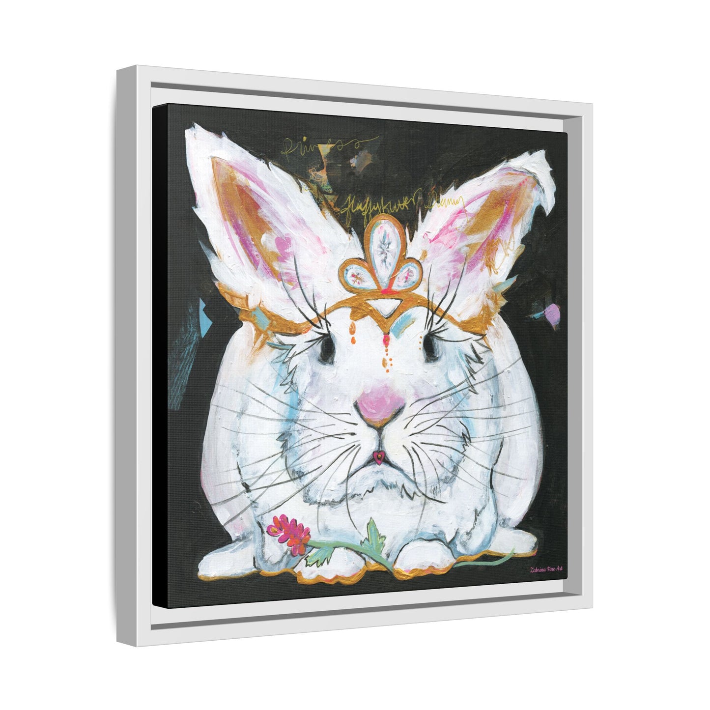"Princess Fluffy Butter" Framed Canvas Fine Art Reproduction by Zabrina Fine Art