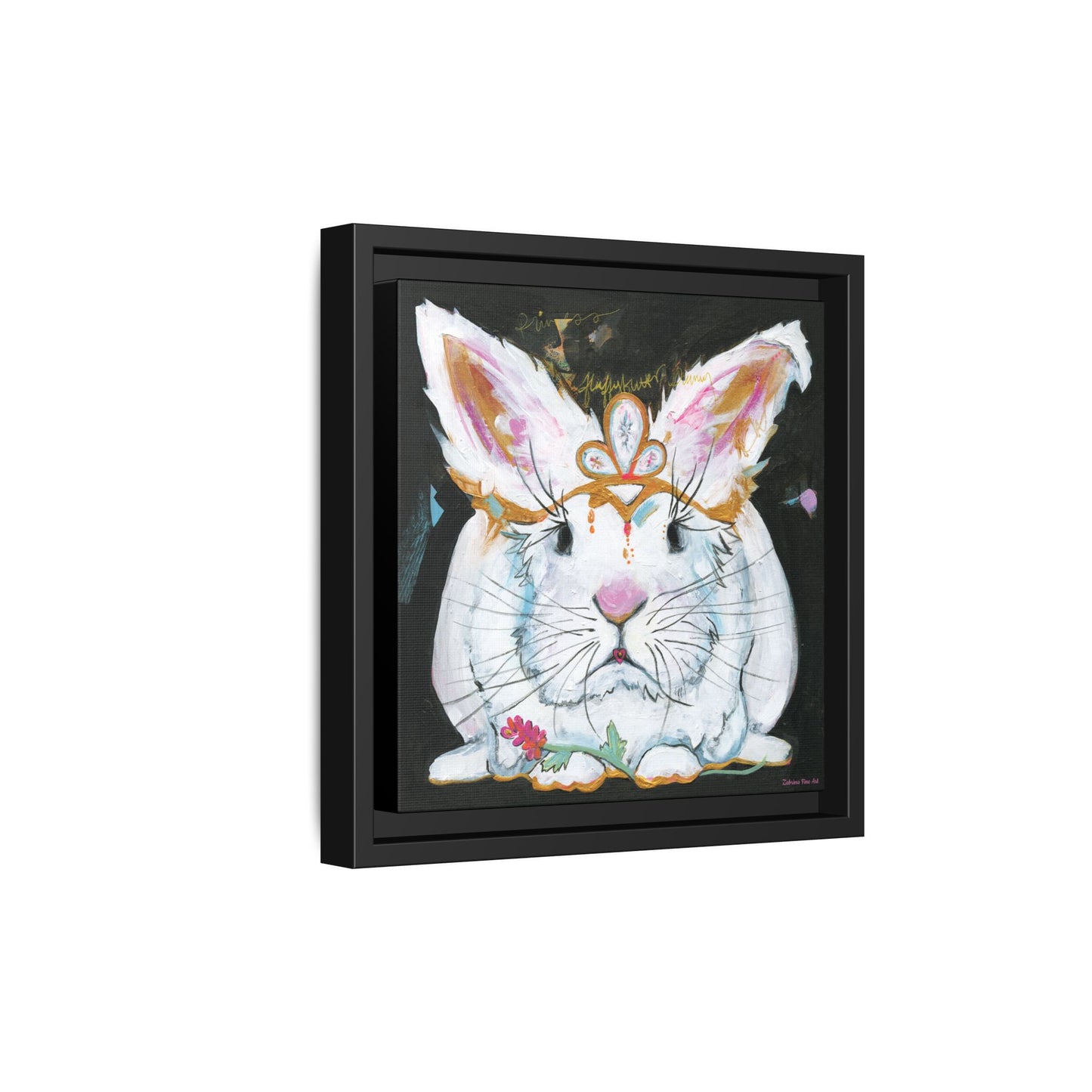 "Princess Fluffy Butter" Framed Canvas Fine Art Reproduction by Zabrina Fine Art
