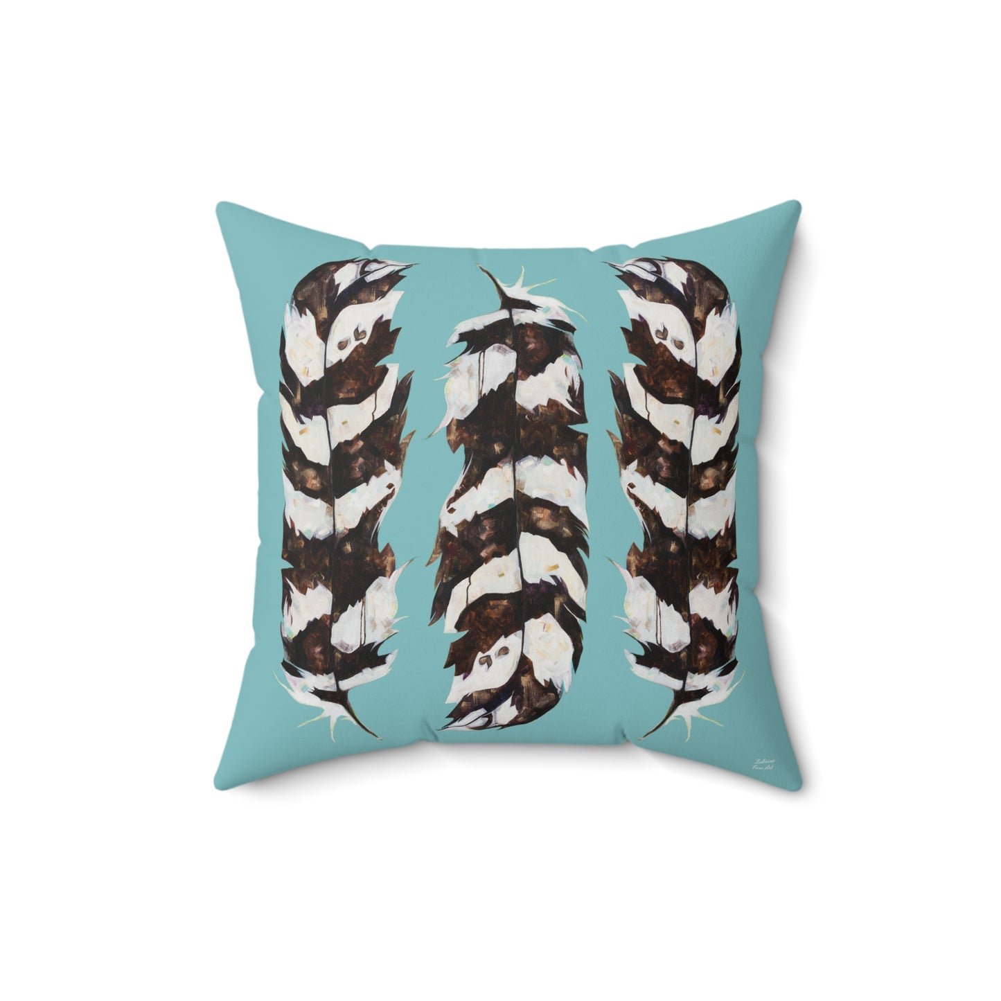 "Three Feathers" Throw Pillow by Zabrina Fine Art