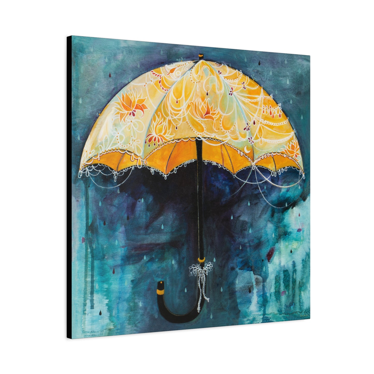 "Rain Glow" Unframed Canvas Black Edge Reproduction by Zabrina Fine Art