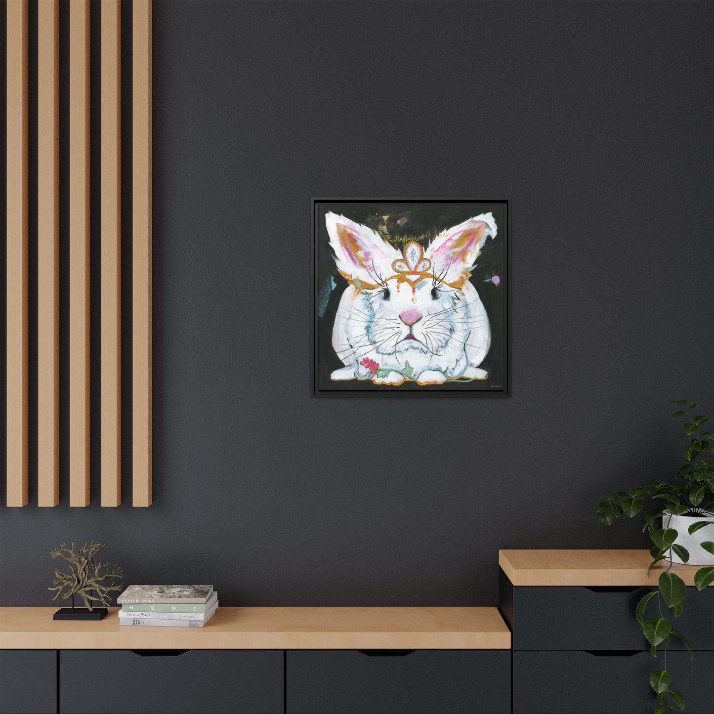 "Princess Fluffy Butter" Framed Canvas Fine Art Reproduction by Zabrina Fine Art