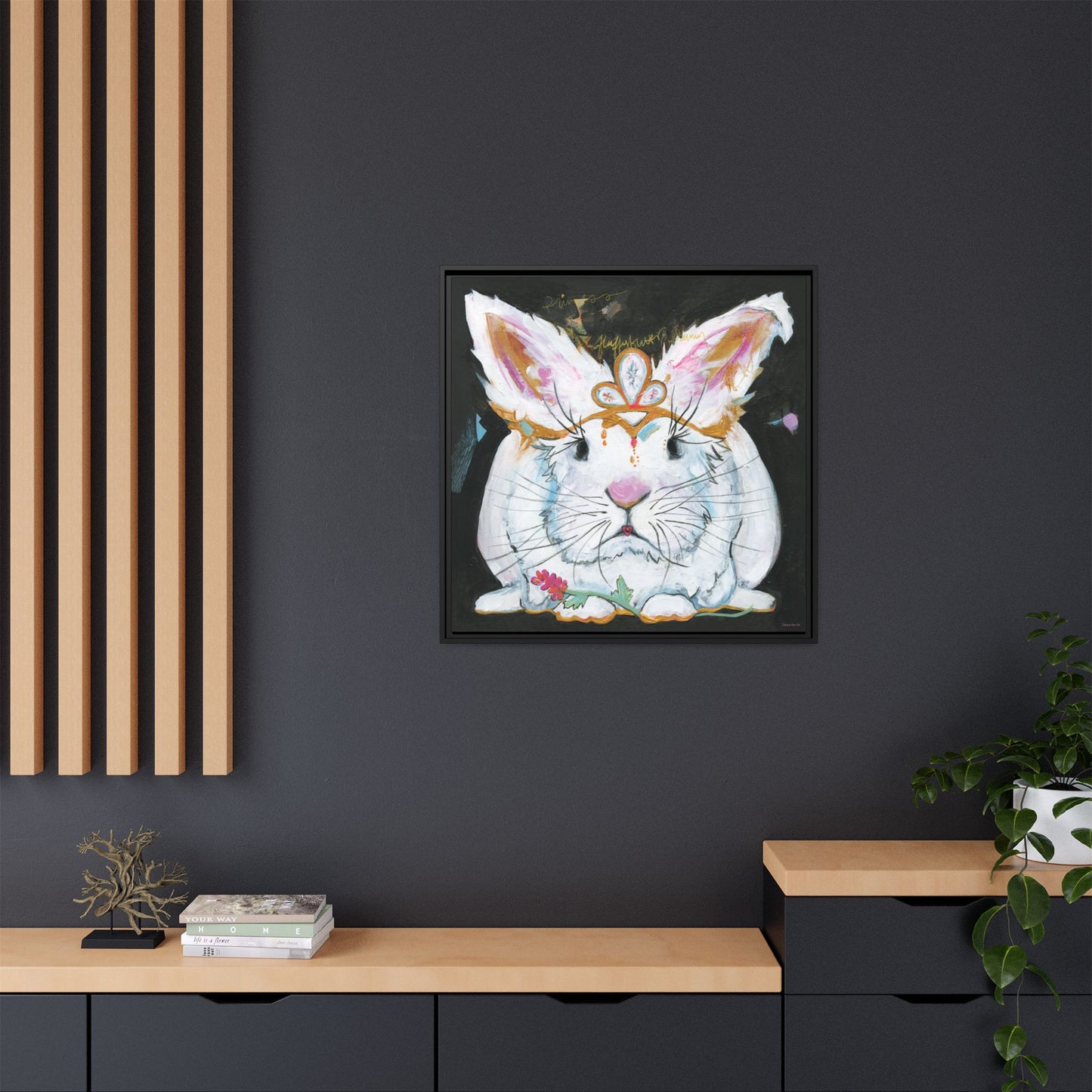 "Princess Fluffy Butter" Framed Canvas Fine Art Reproduction by Zabrina Fine Art