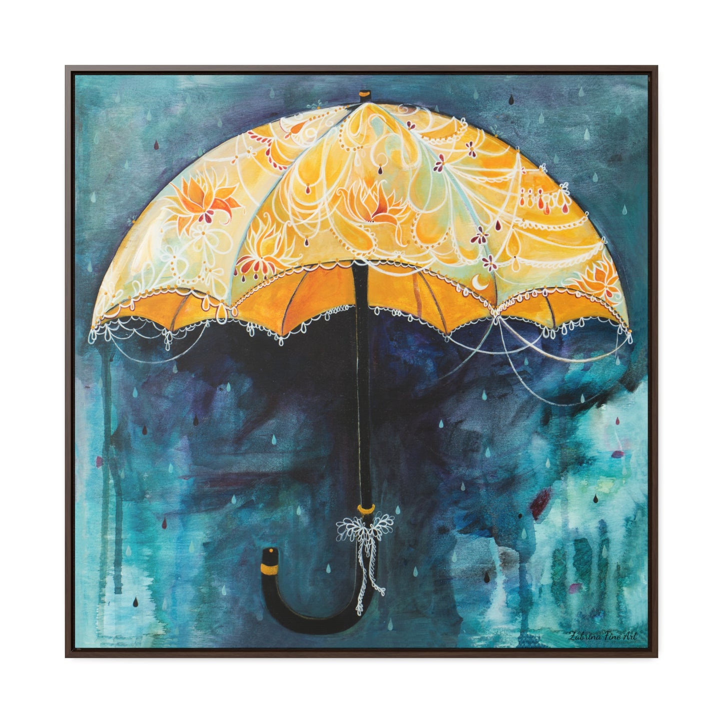 "Rain Glow" Framed Canvas Fine Art Reproduction by Zabrina Fine Art