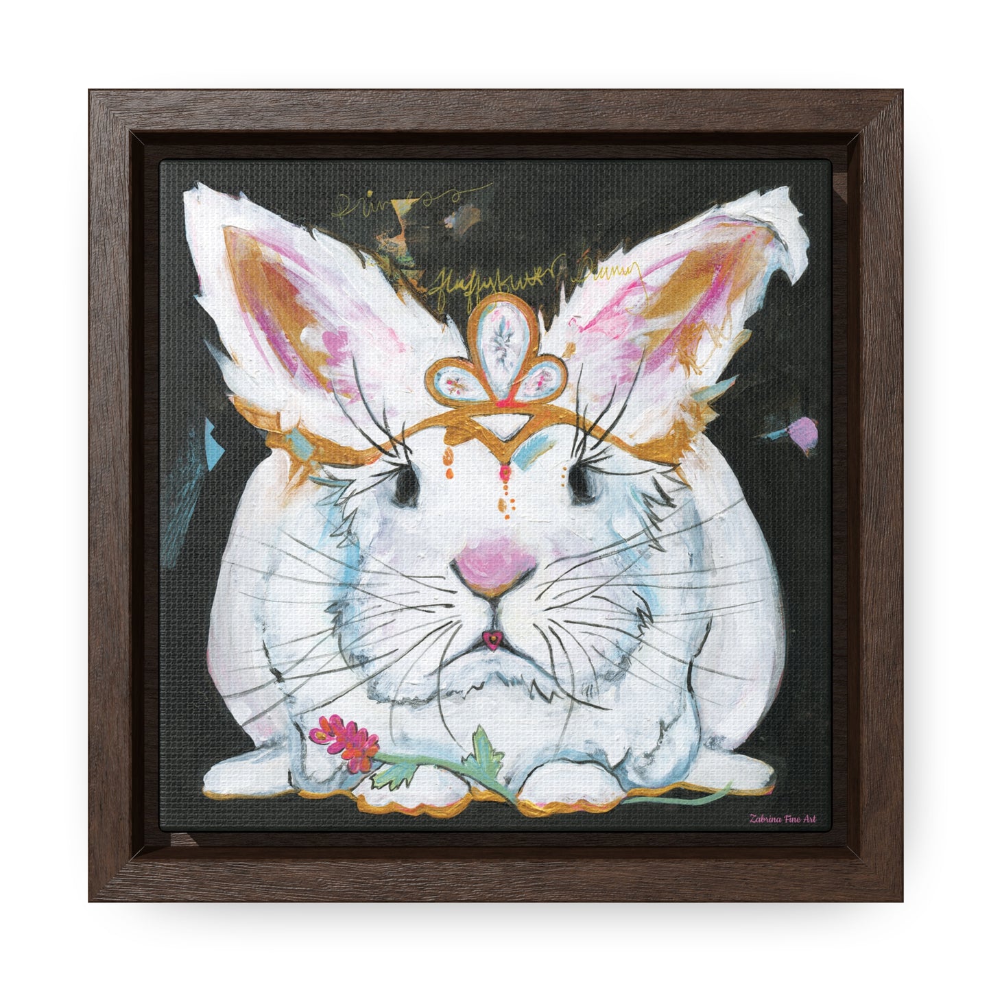 "Princess Fluffy Butter" Framed Canvas Fine Art Reproduction by Zabrina Fine Art