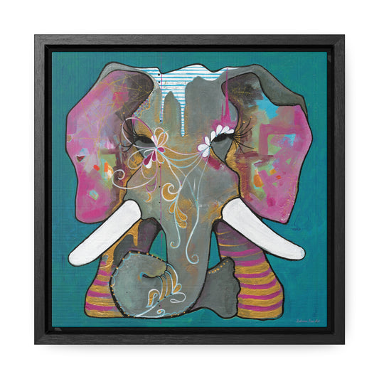 "Romeo Elephant" Framed Canvas Fine Art Reproduction by Zabrina Fine Art