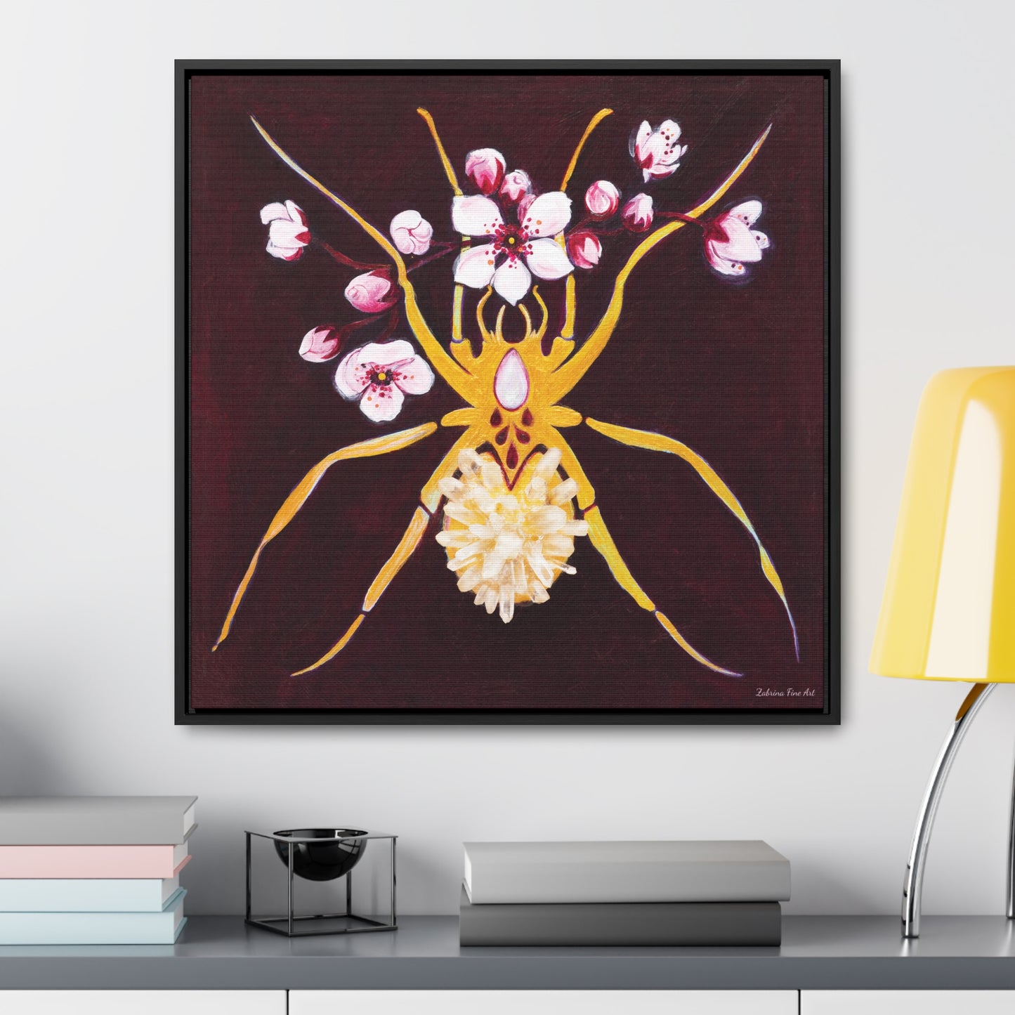 "Crystal Spider" Framed Canvas Fine Art Reproduction by Zabrina Fine Art