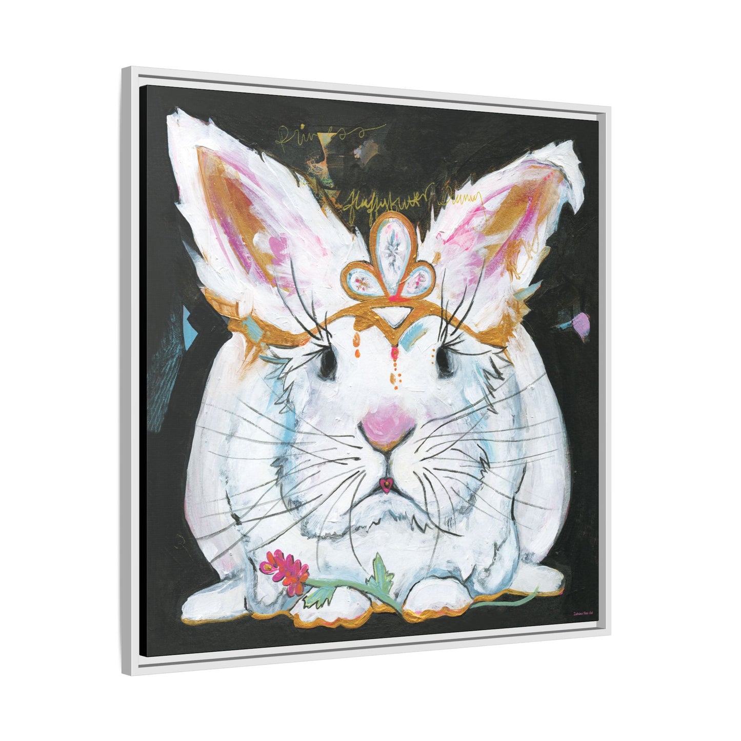 "Princess Fluffy Butter" Framed Canvas Fine Art Reproduction by Zabrina Fine Art