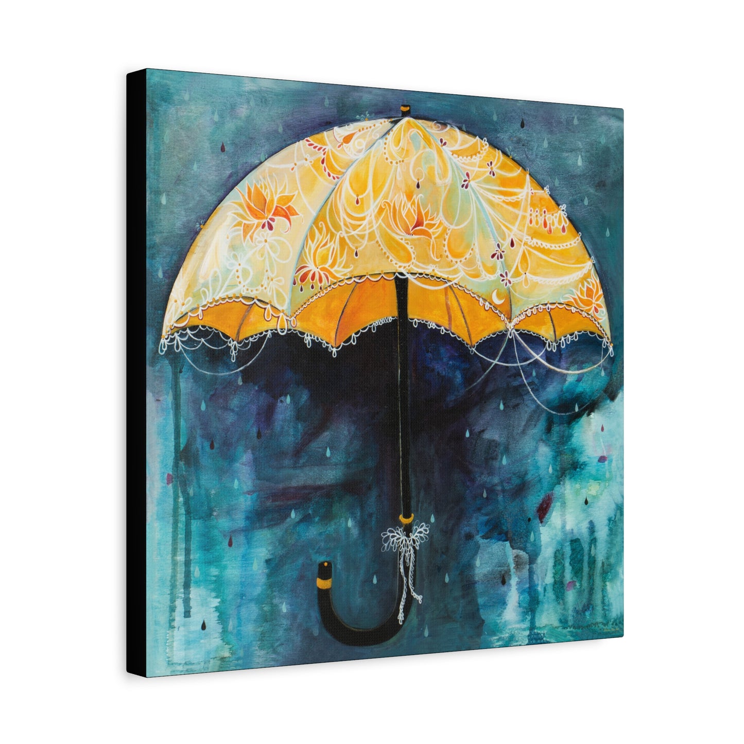 "Rain Glow" Unframed Canvas Black Edge Reproduction by Zabrina Fine Art