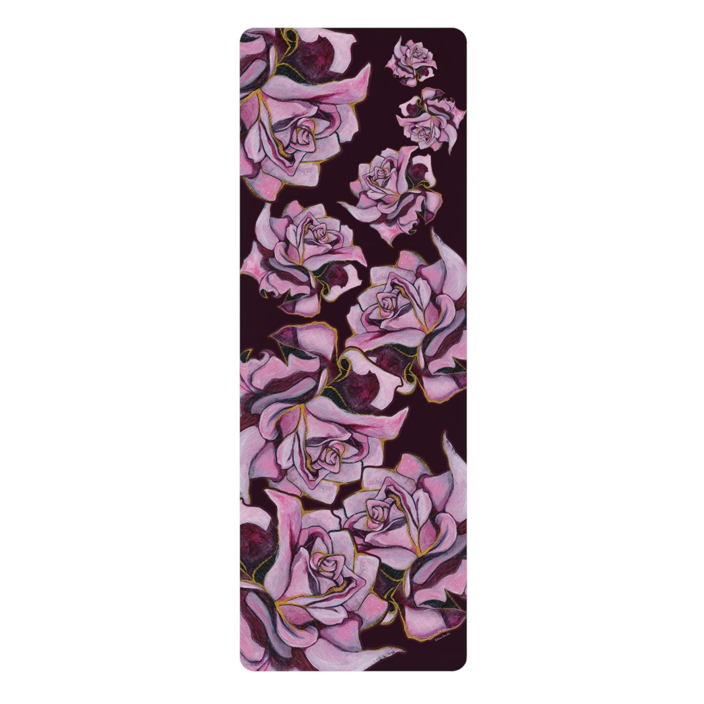 "Blooming More" Microsuede Top Rubber Yoga Mat by Zabrina Fine Art