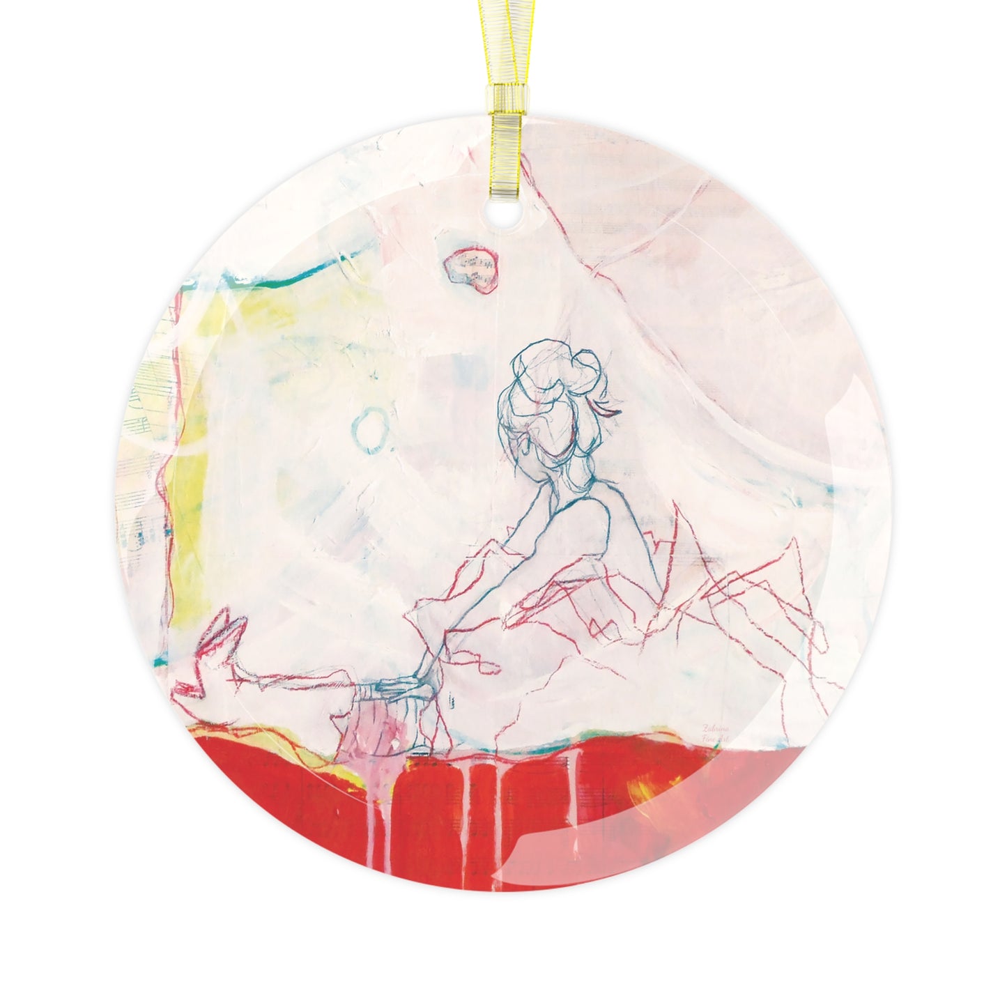 "Moon River Dream" Glass Ornament by Zabrina Fine Art