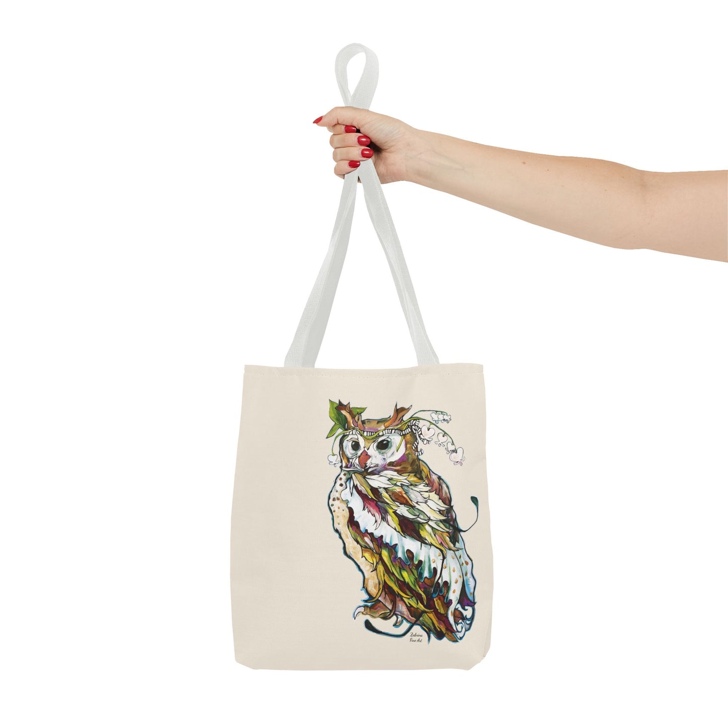 "Two Owls" Tote Bag by Zabrina Fine Art