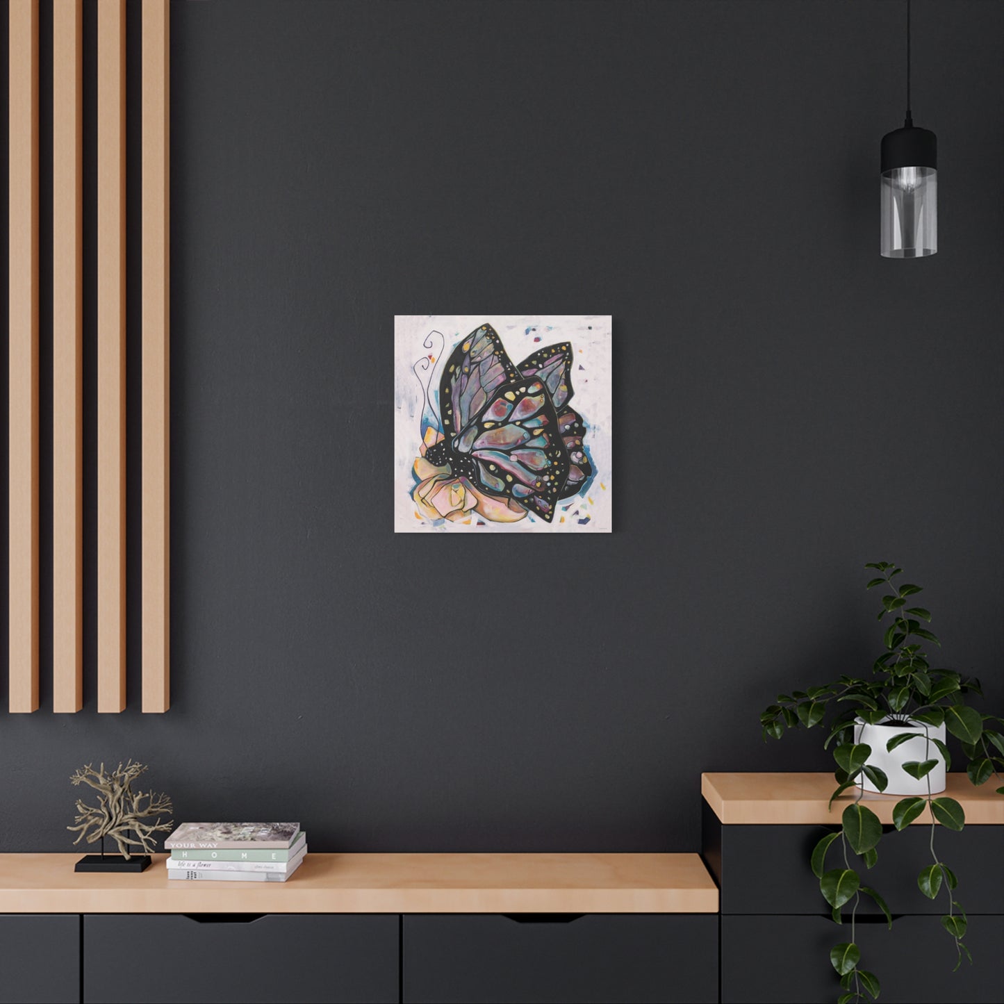 "Butterfly For Brook" Unframed Canvas Black Edge Reproduction by Zabrina Fine Art