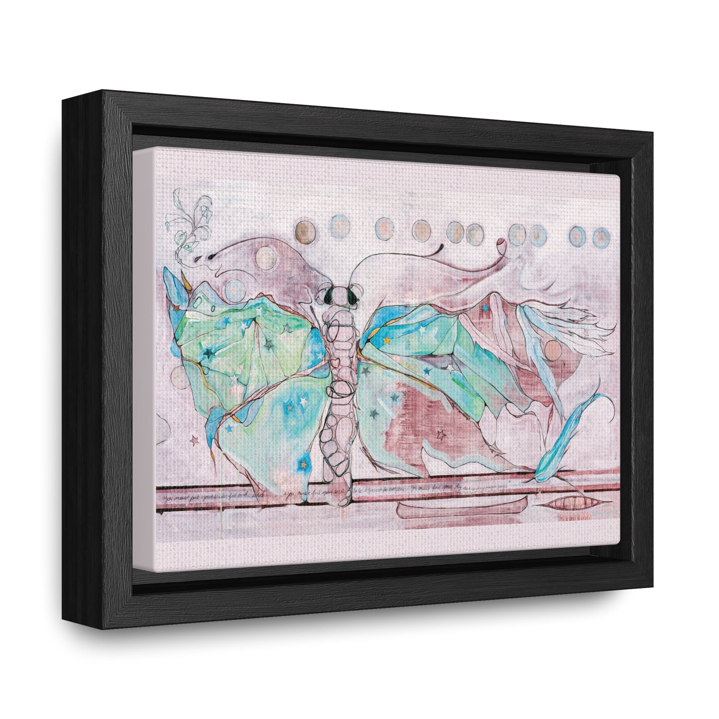 "Luna Moth" Framed Canvas Fine Art Reproduction by Zabrina Fine Art