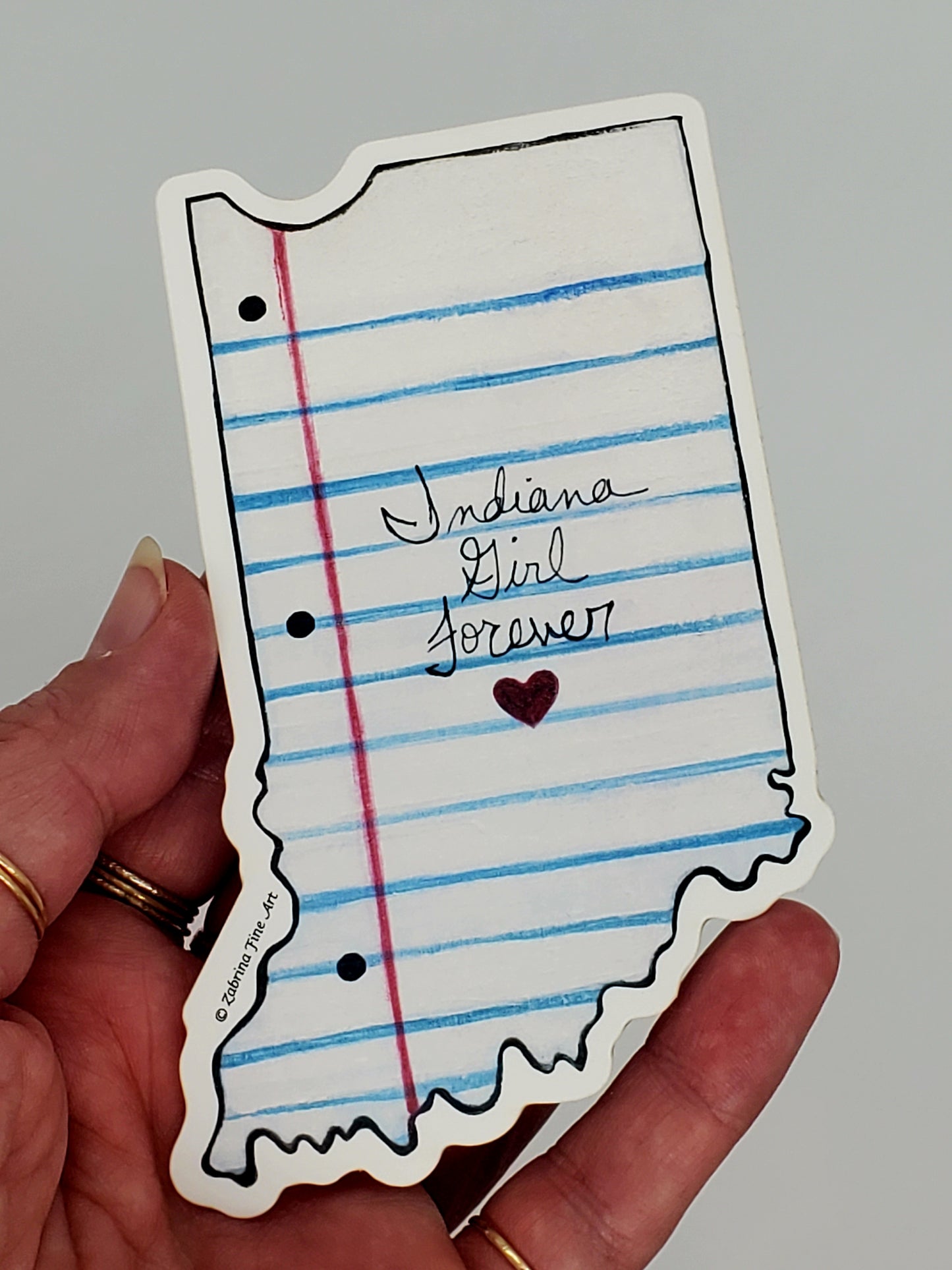 "Indiana Girl Love Note ZSticker" Die-Cut Sticker