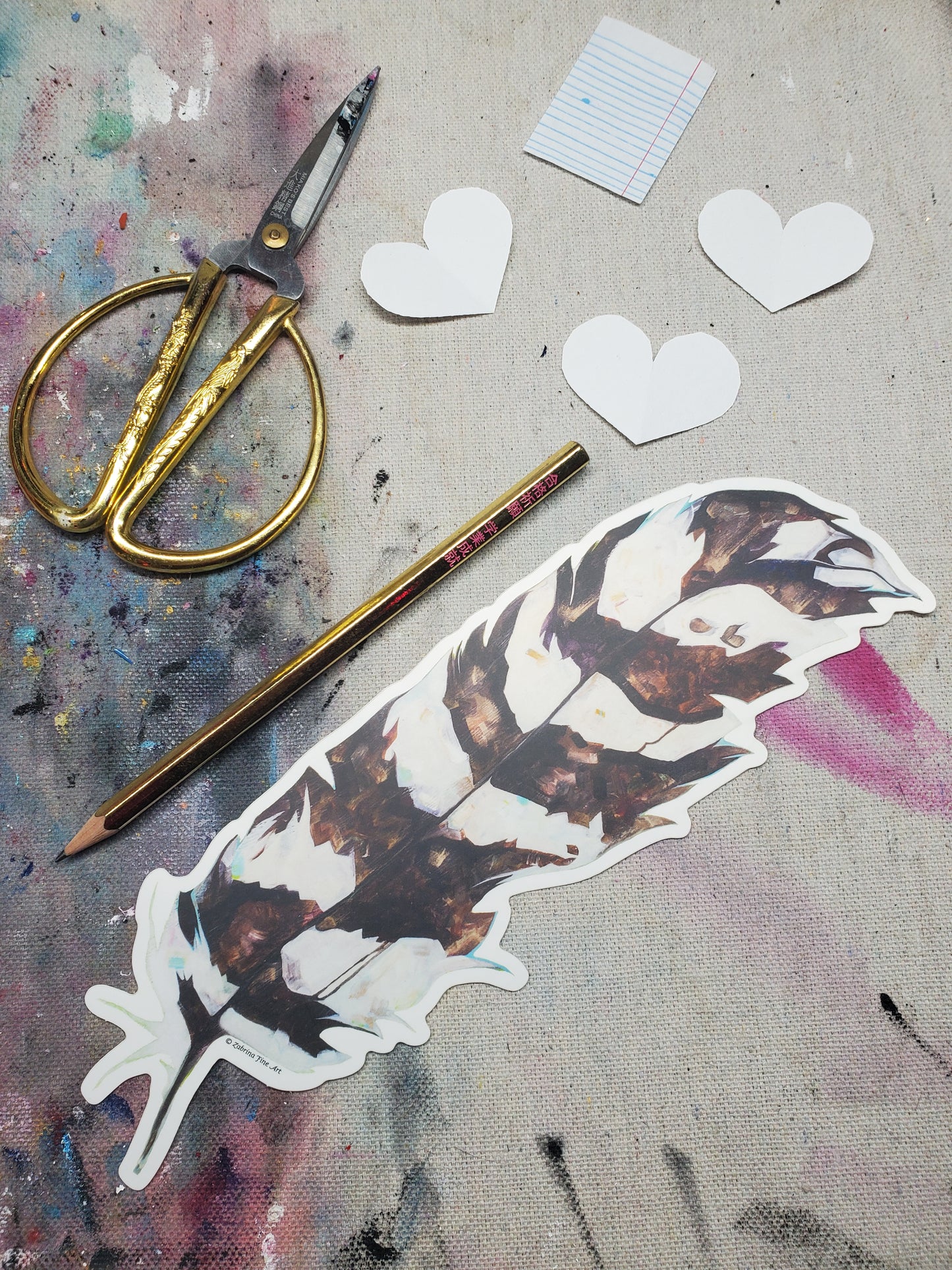 "Feather ZSticker" Die-Cut Sticker