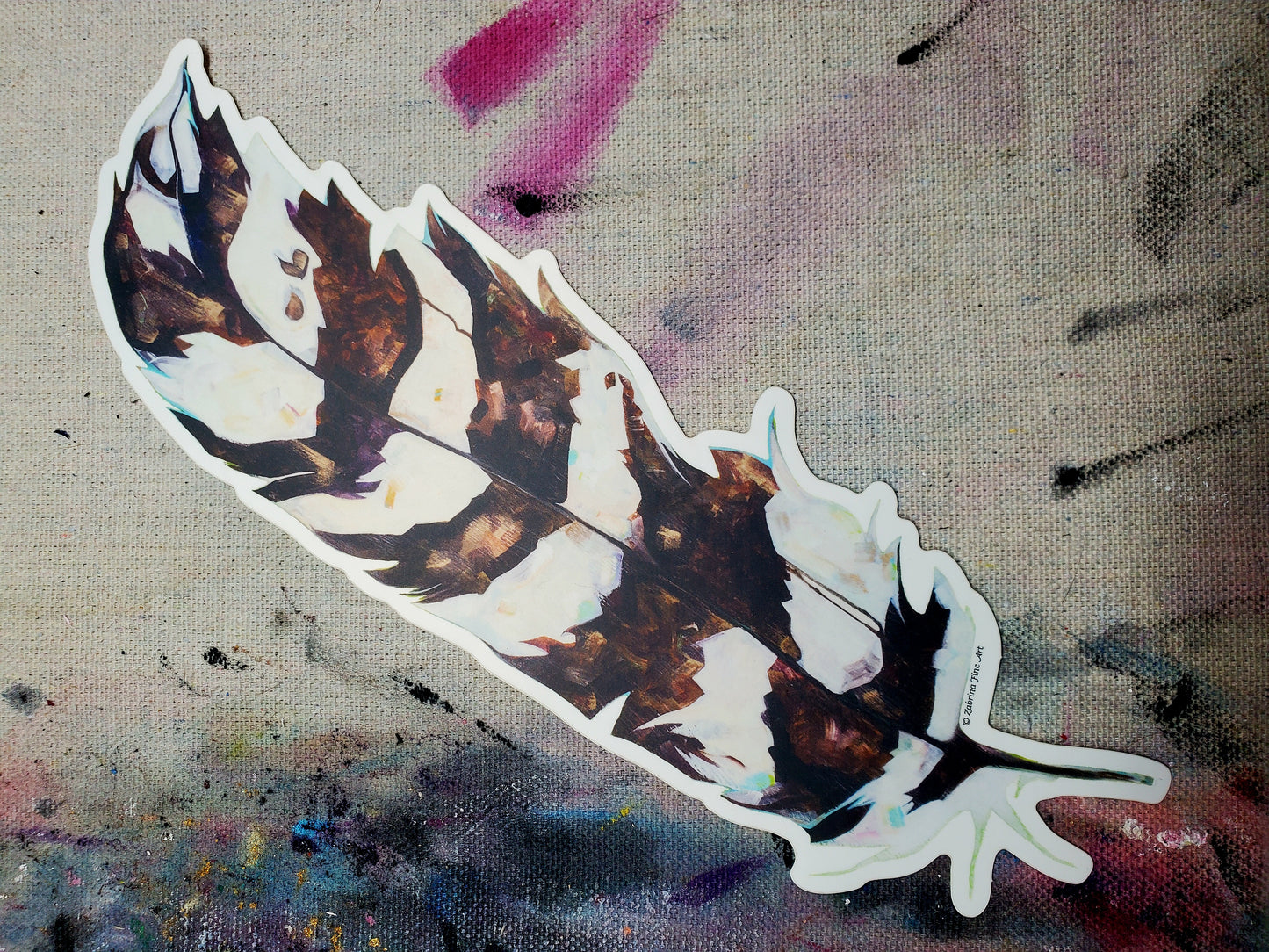 "Feather ZSticker" Die-Cut Sticker