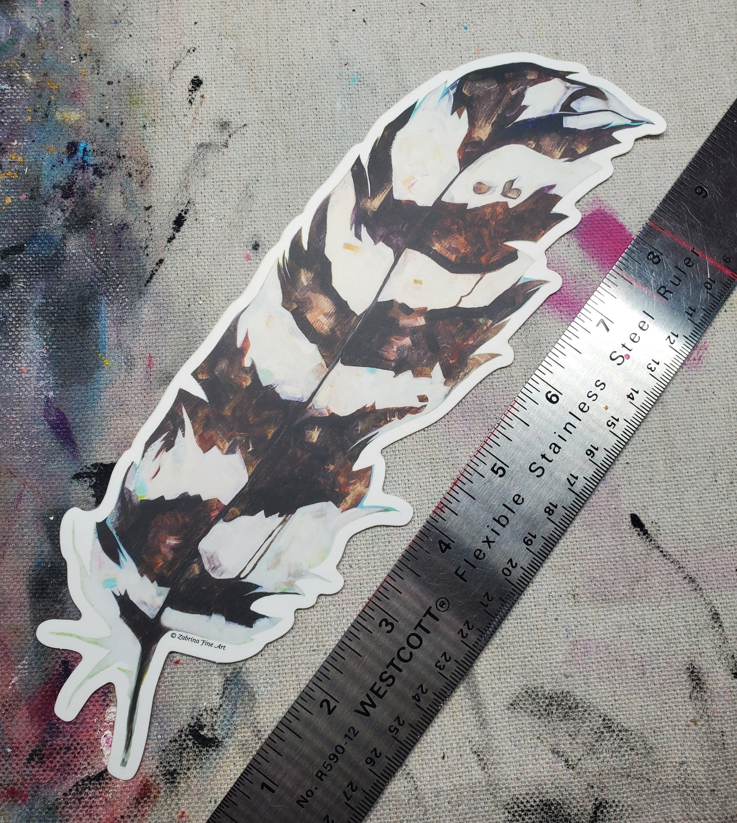 "Feather ZSticker" Die-Cut Sticker