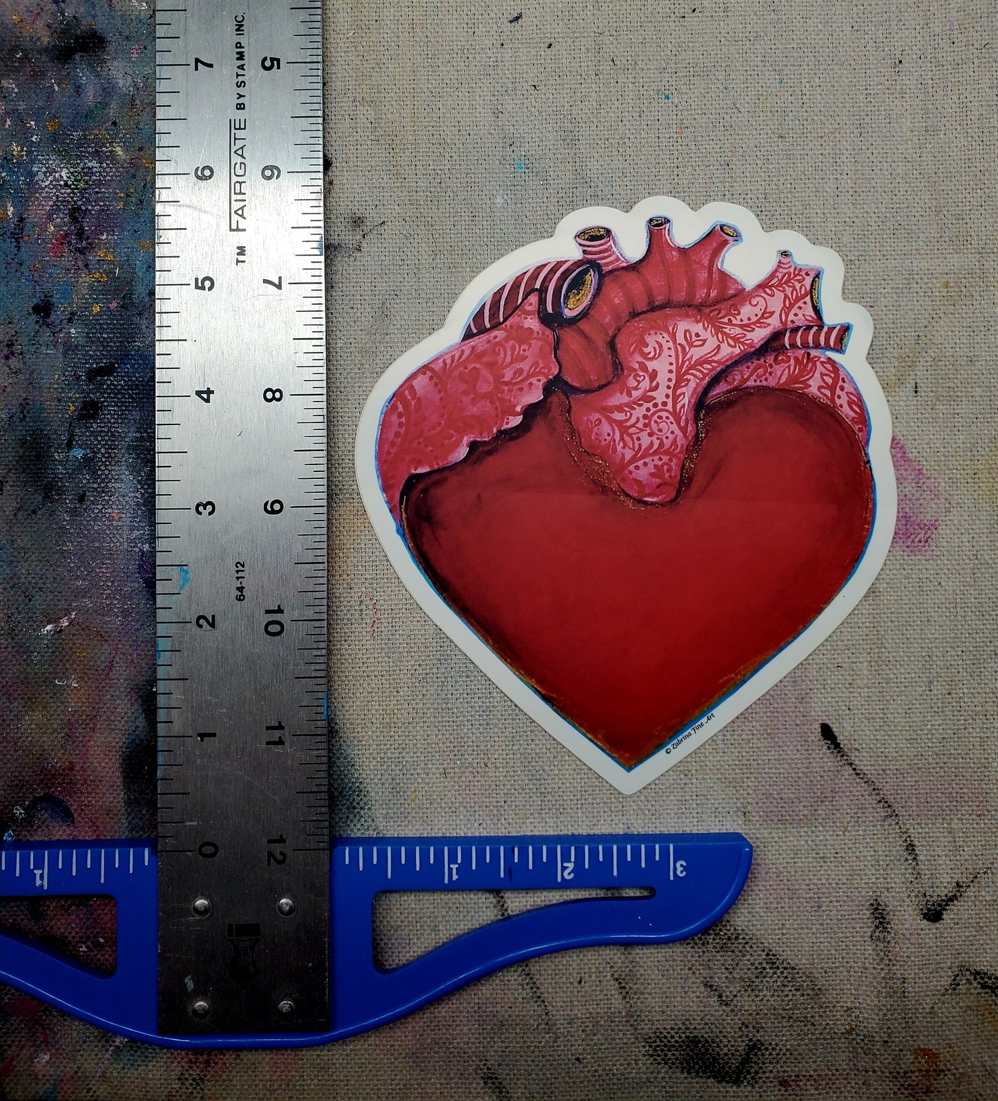 "Red Heart ZSticker" Die-Cut Sticker