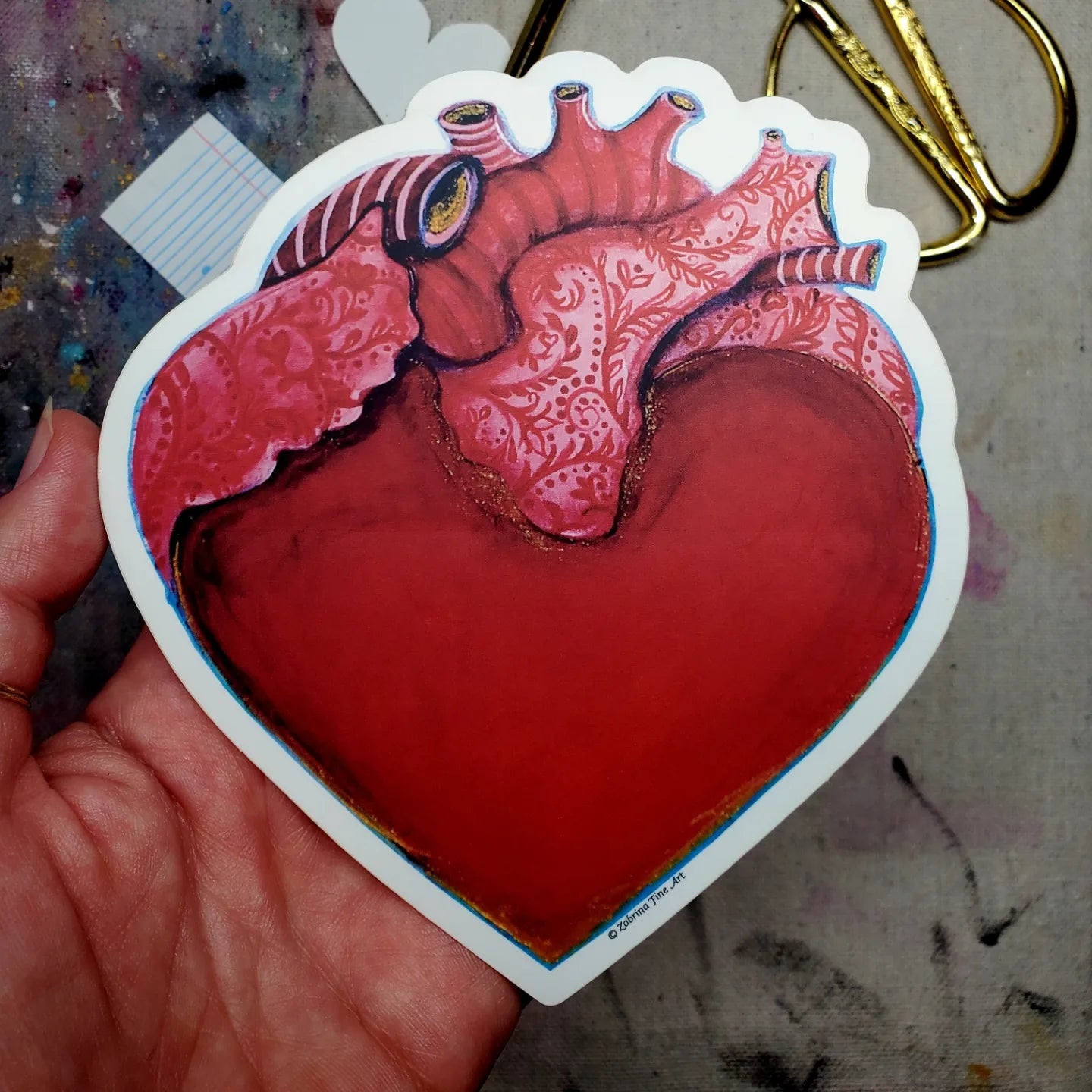 "Red Heart ZSticker" Die-Cut Sticker