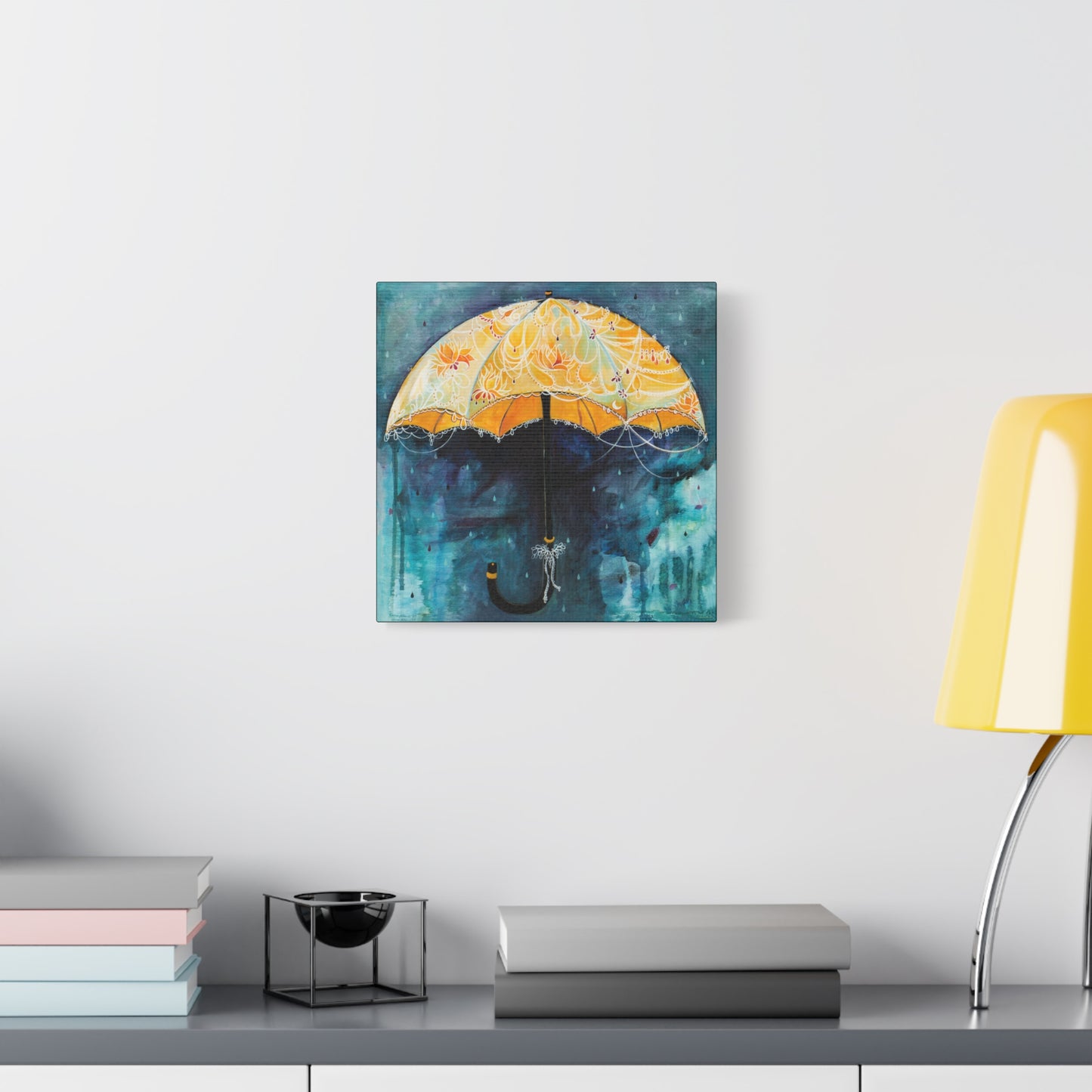 "Rain Glow" Unframed Canvas Black Edge Reproduction by Zabrina Fine Art