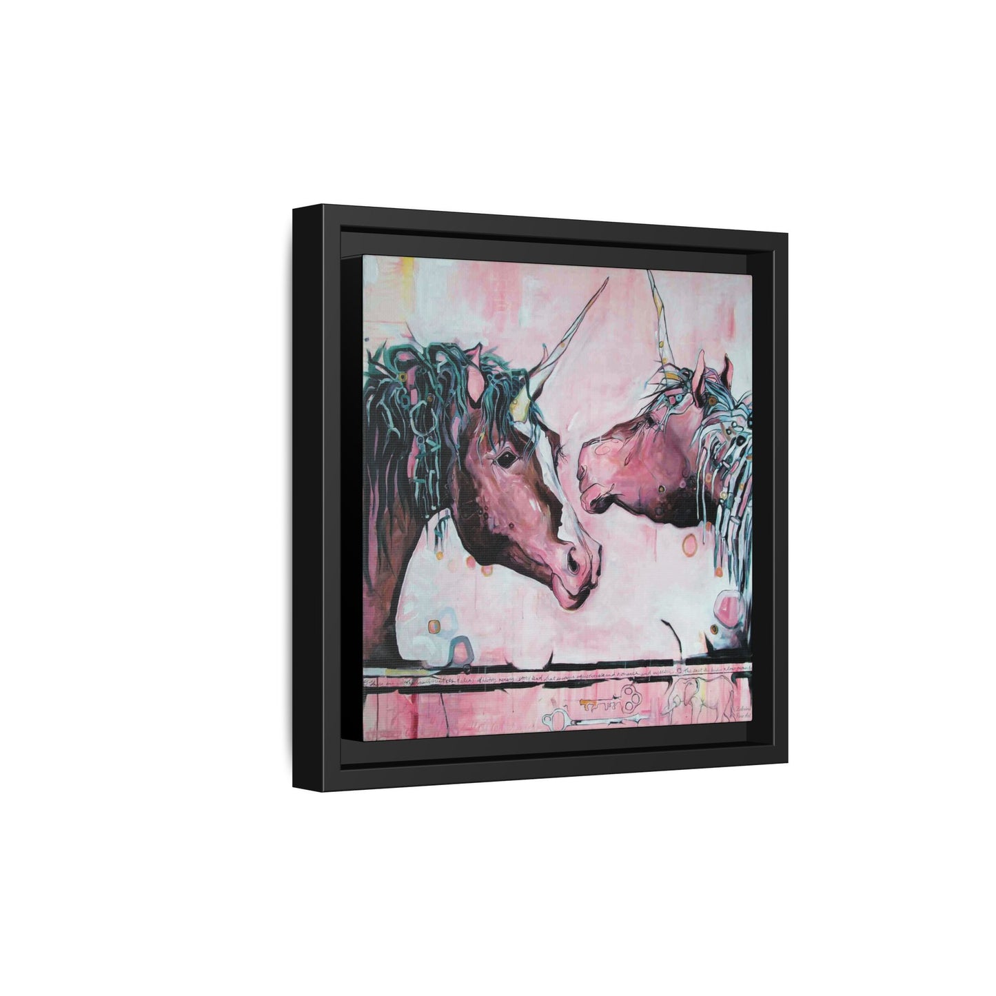 "Unicorns Are Real" Framed Canvas Fine Art Reproduction by Zabrina Fine Art