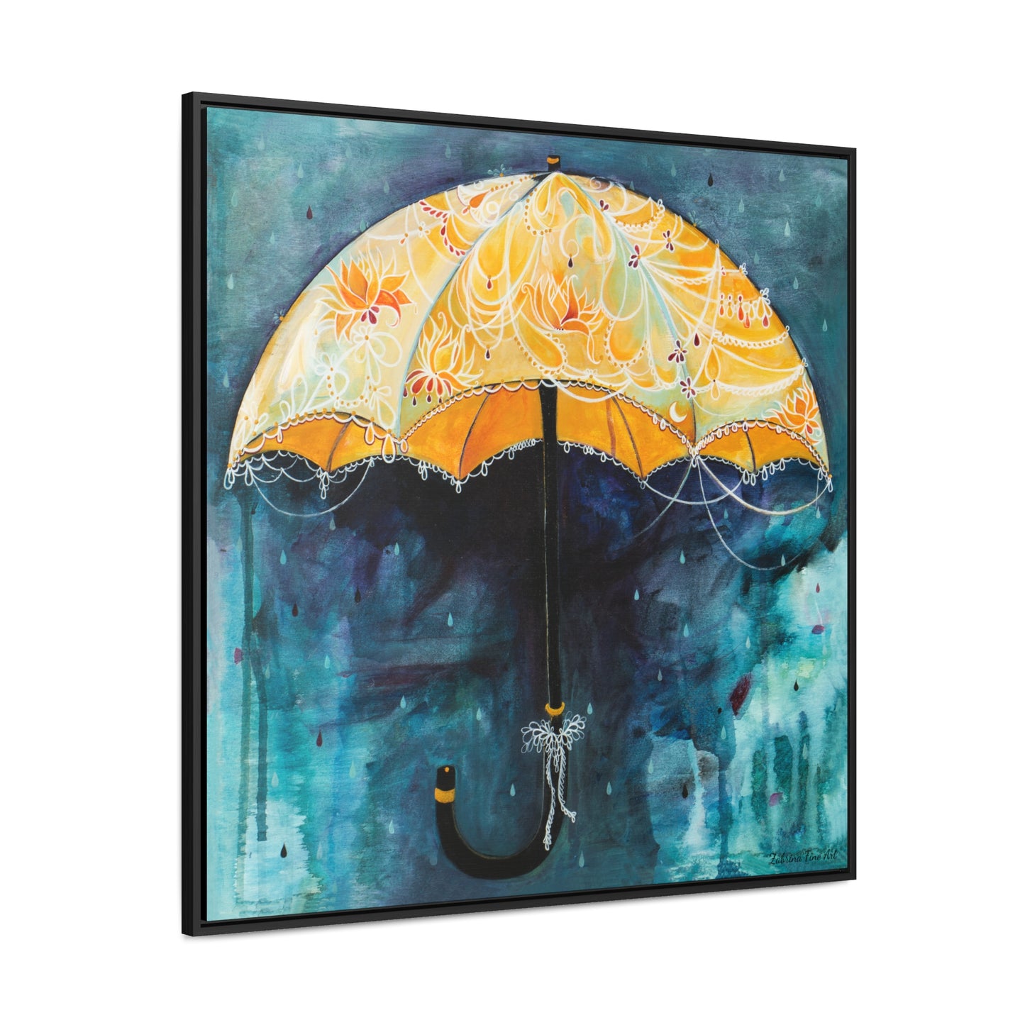 "Rain Glow" Framed Canvas Fine Art Reproduction by Zabrina Fine Art