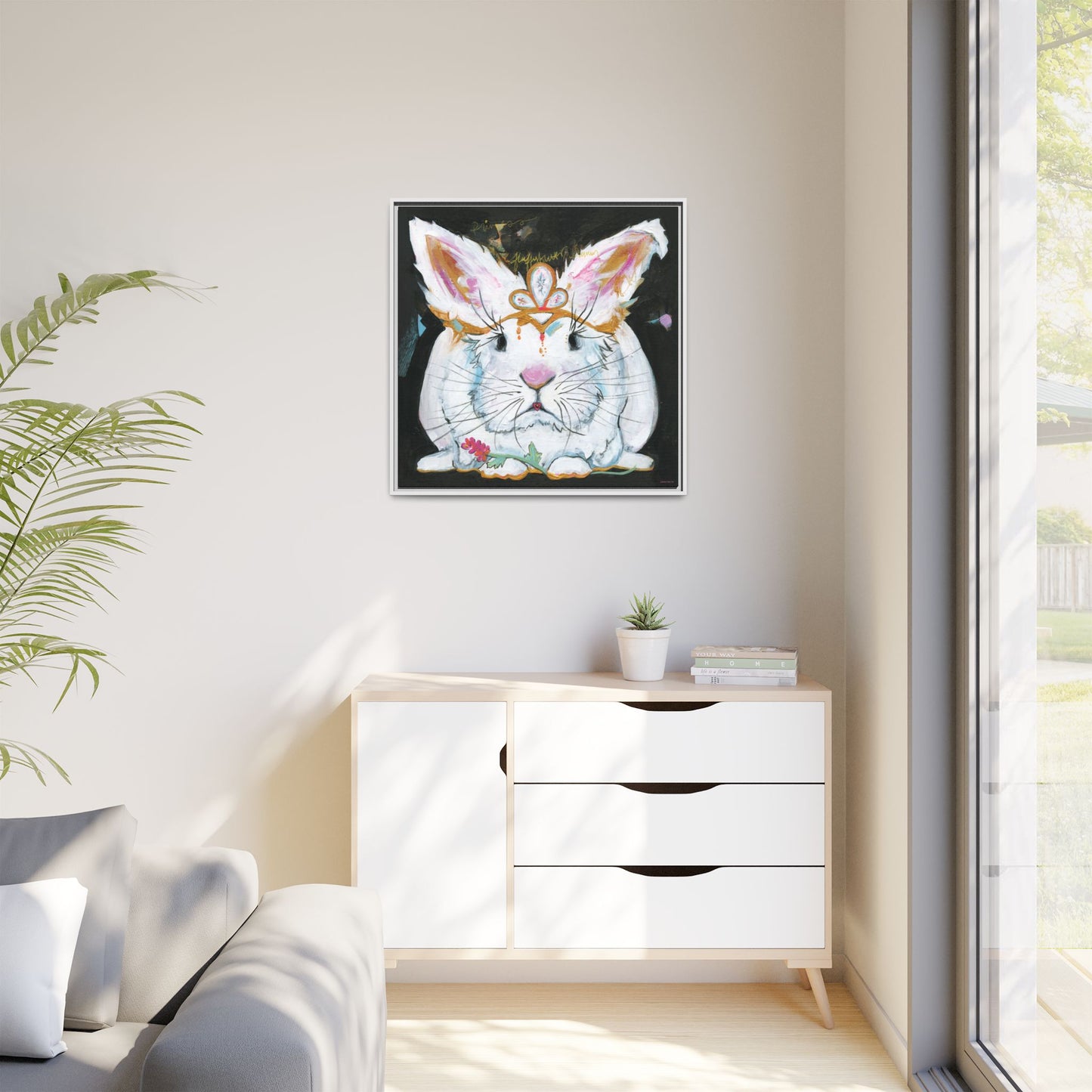 "Princess Fluffy Butter" Framed Canvas Fine Art Reproduction by Zabrina Fine Art
