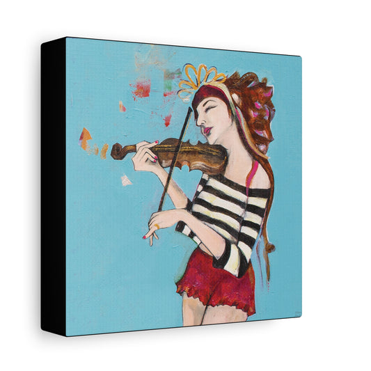 "The Violinist" Unframed Canvas Black Edge Reproduction by Zabrina Fine Art