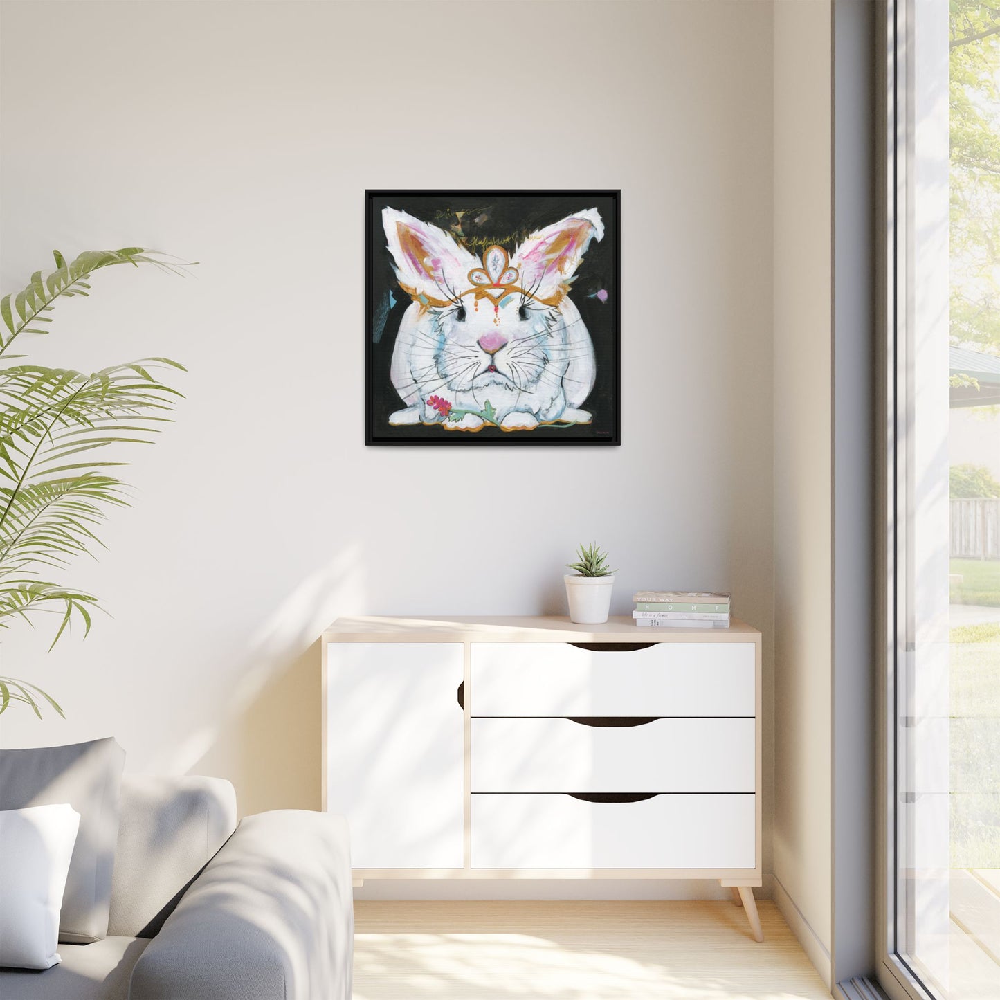 "Princess Fluffy Butter" Framed Canvas Fine Art Reproduction by Zabrina Fine Art