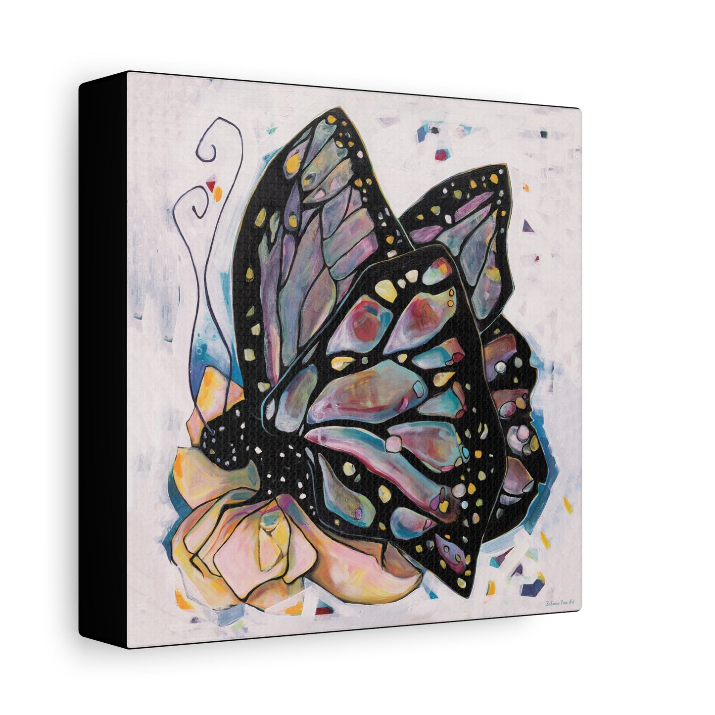 "Butterfly For Brook" Unframed Canvas Black Edge Reproduction by Zabrina Fine Art