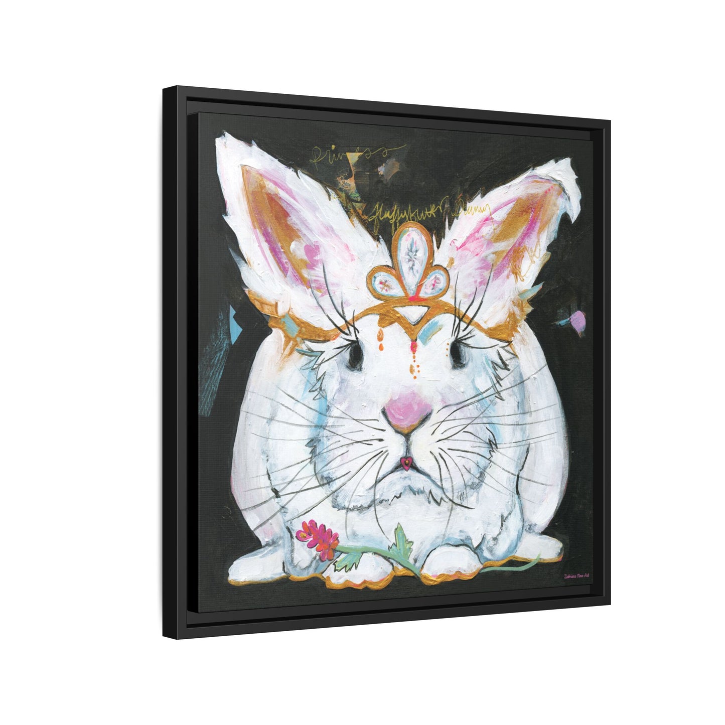 "Princess Fluffy Butter" Framed Canvas Fine Art Reproduction by Zabrina Fine Art
