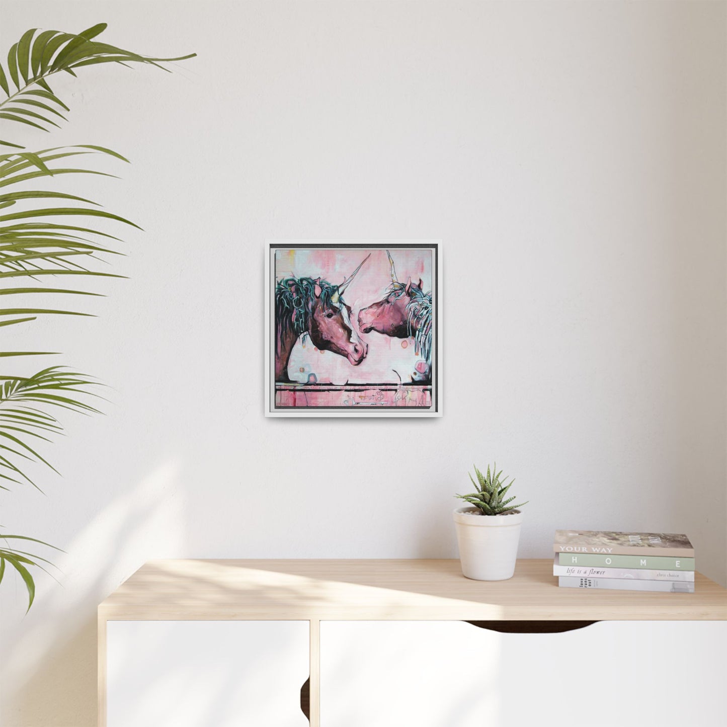 "Unicorns Are Real" Framed Canvas Fine Art Reproduction by Zabrina Fine Art